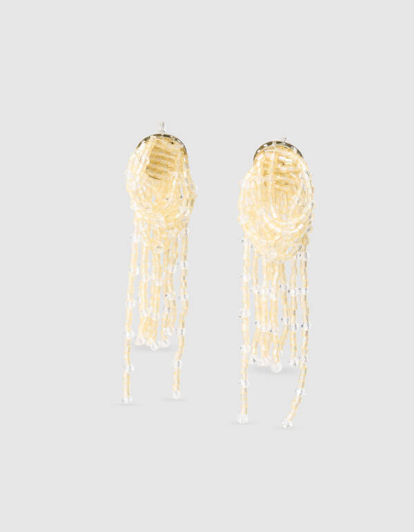 Multi Beaded Oorbellen Lichtgeel SHOEBY ACCESSOIRES