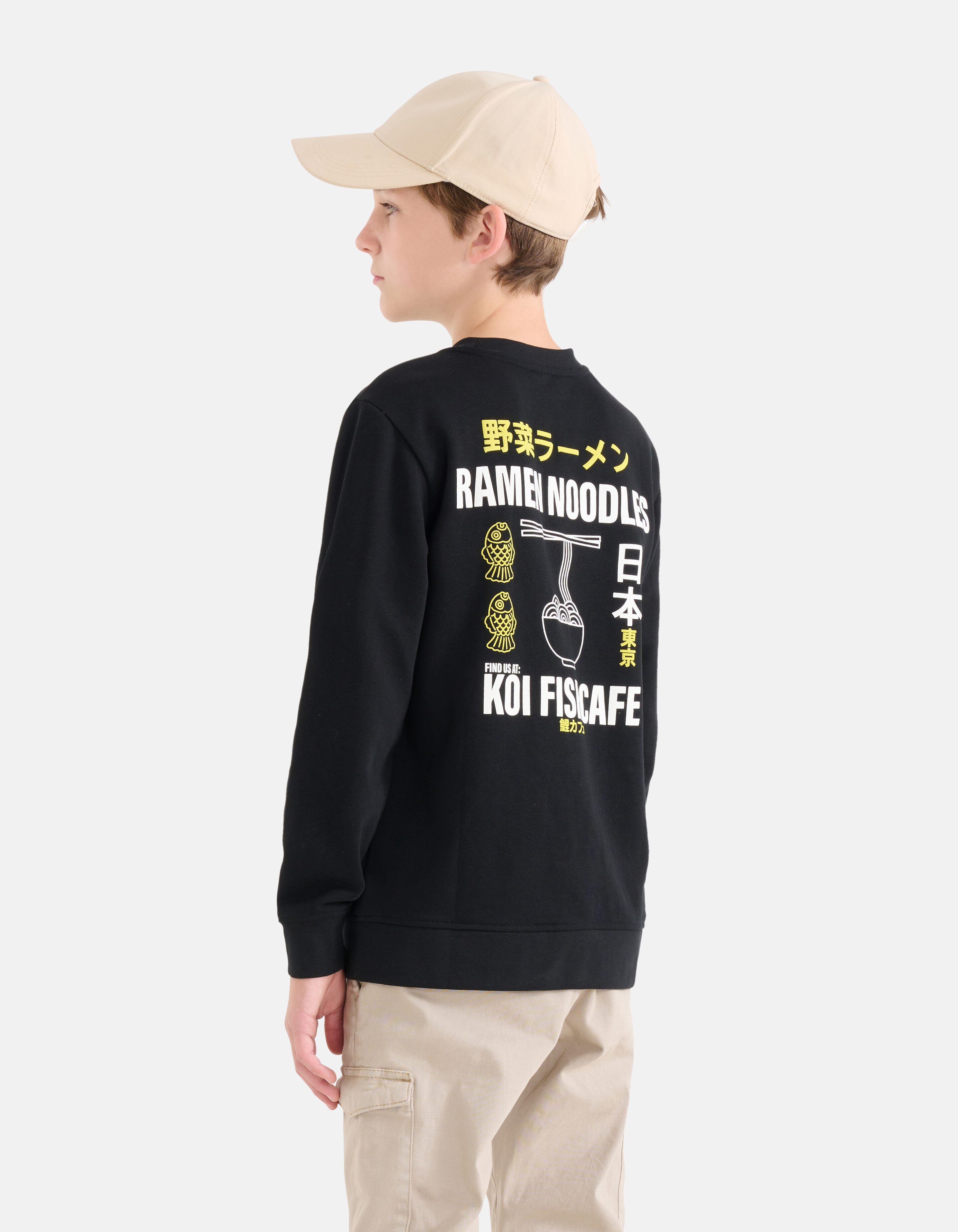 Printed Sweater Zwart SHOEBY BOYS