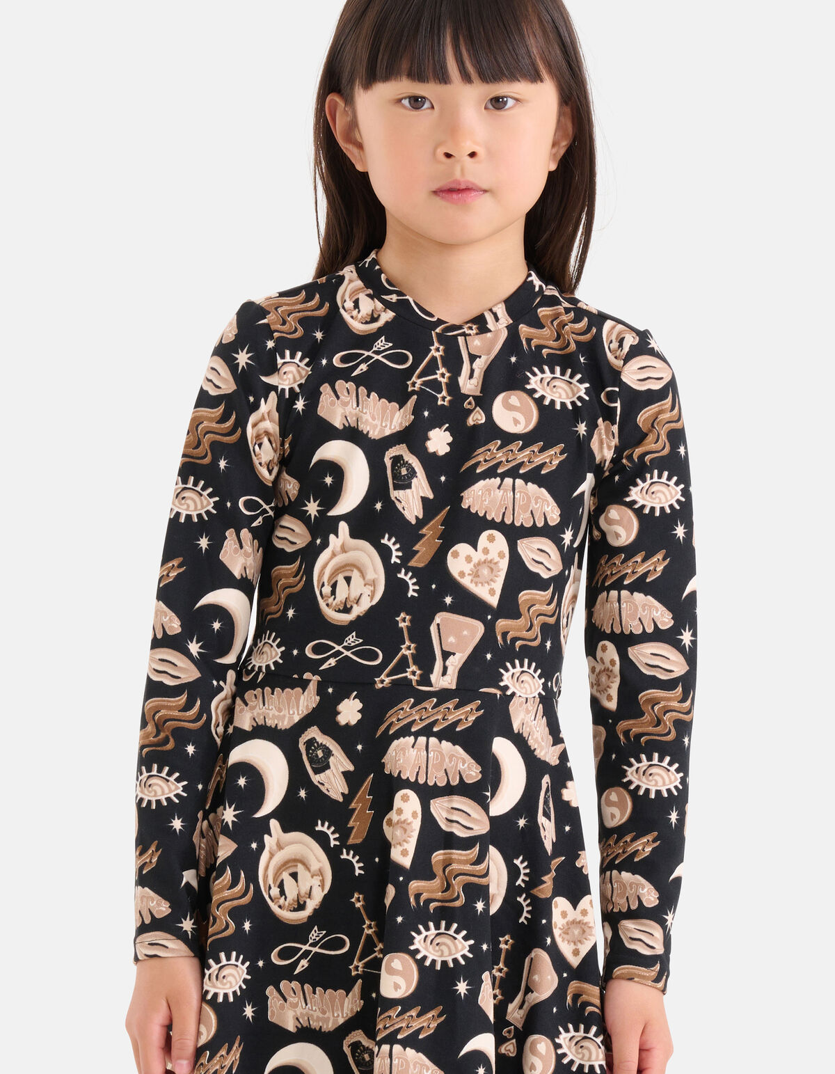 Printed Jurk Bruin SHOEBY GIRLS