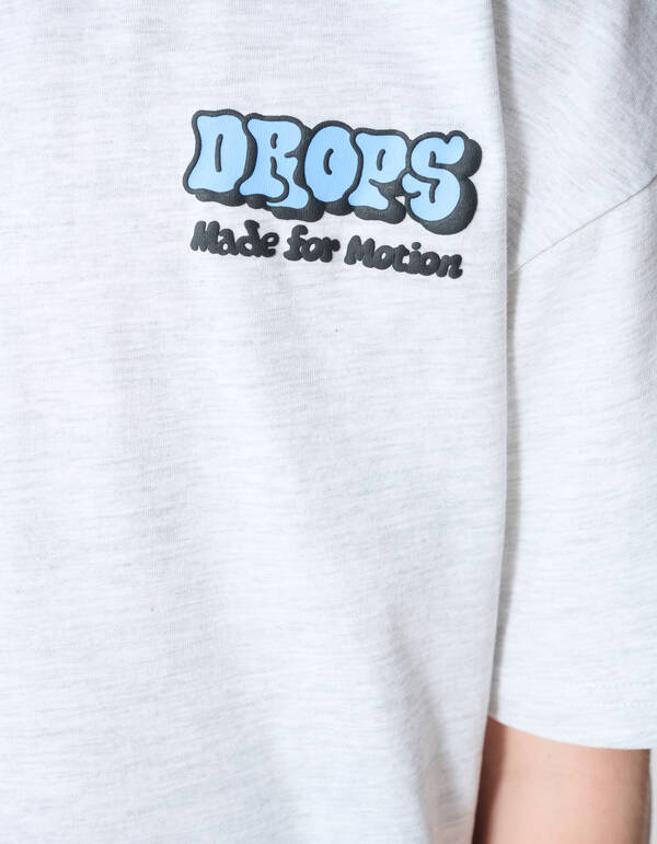 Drops Artwork T-shirt Lichtgrijs SHOEBY BOYS