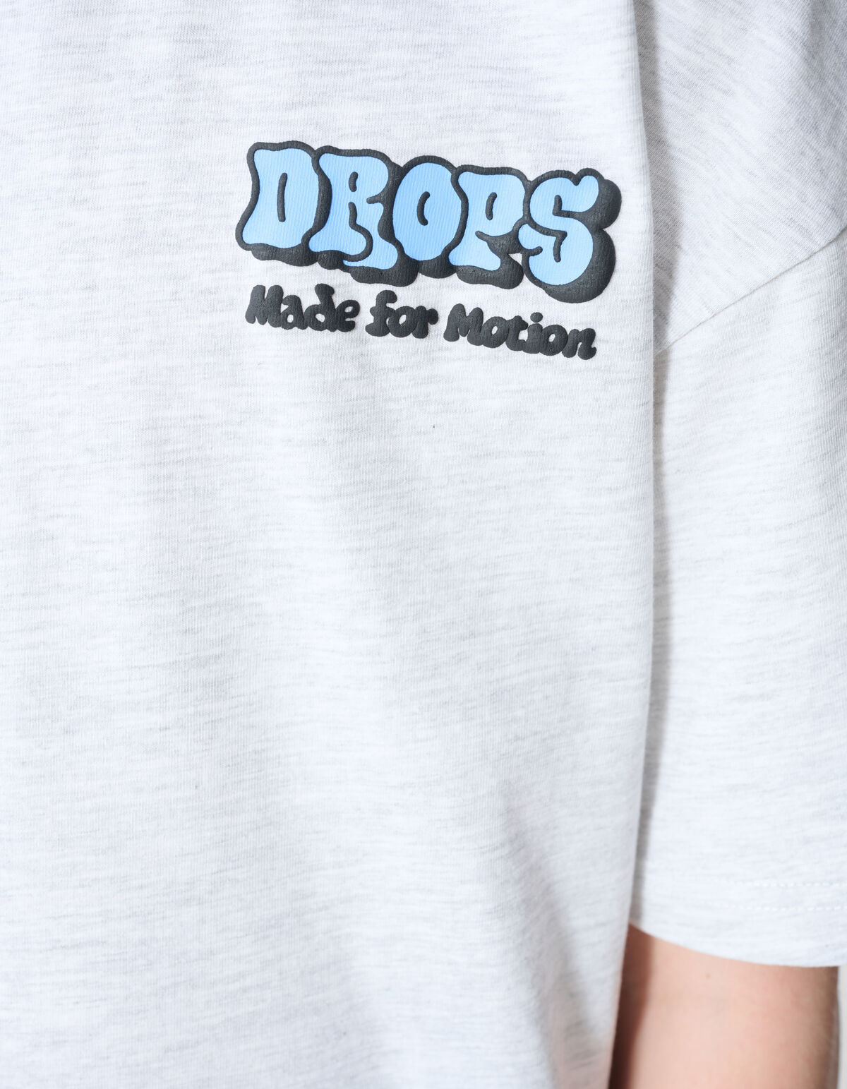 Drops Artwork T-shirt Lichtgrijs SHOEBY BOYS