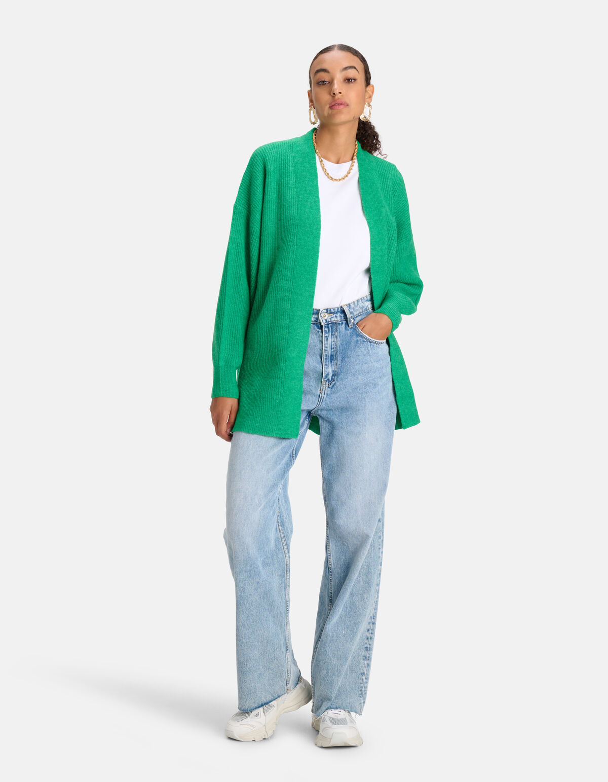 Gebreid Vest Groen SHOEBY WOMEN