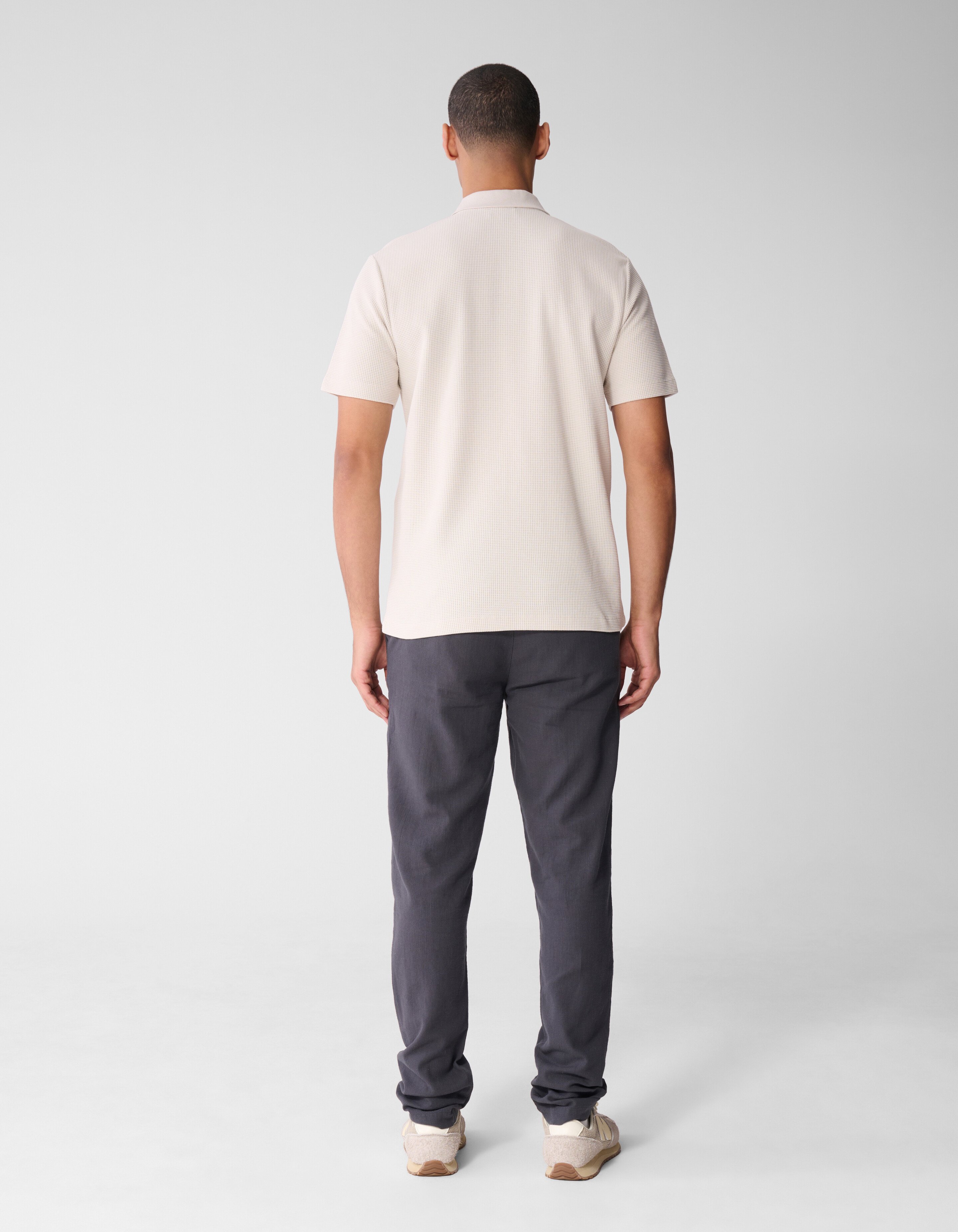 Structuur Regular Fit Broek Donkergrijs SHOEBY MEN