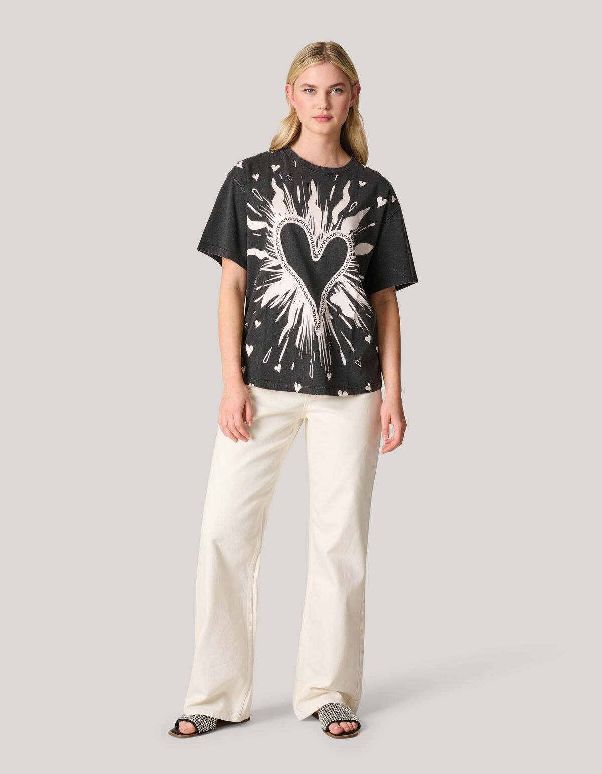 Artwork T-shirt Donkergrijs SHOEBY WOMEN