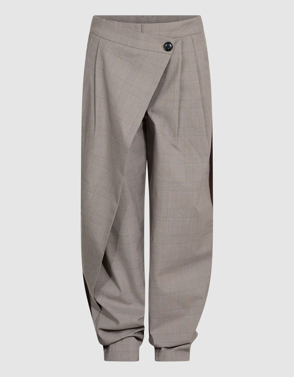 Asymmetrische Ruiten Pantalon Grijs SHOEBY GIRLS