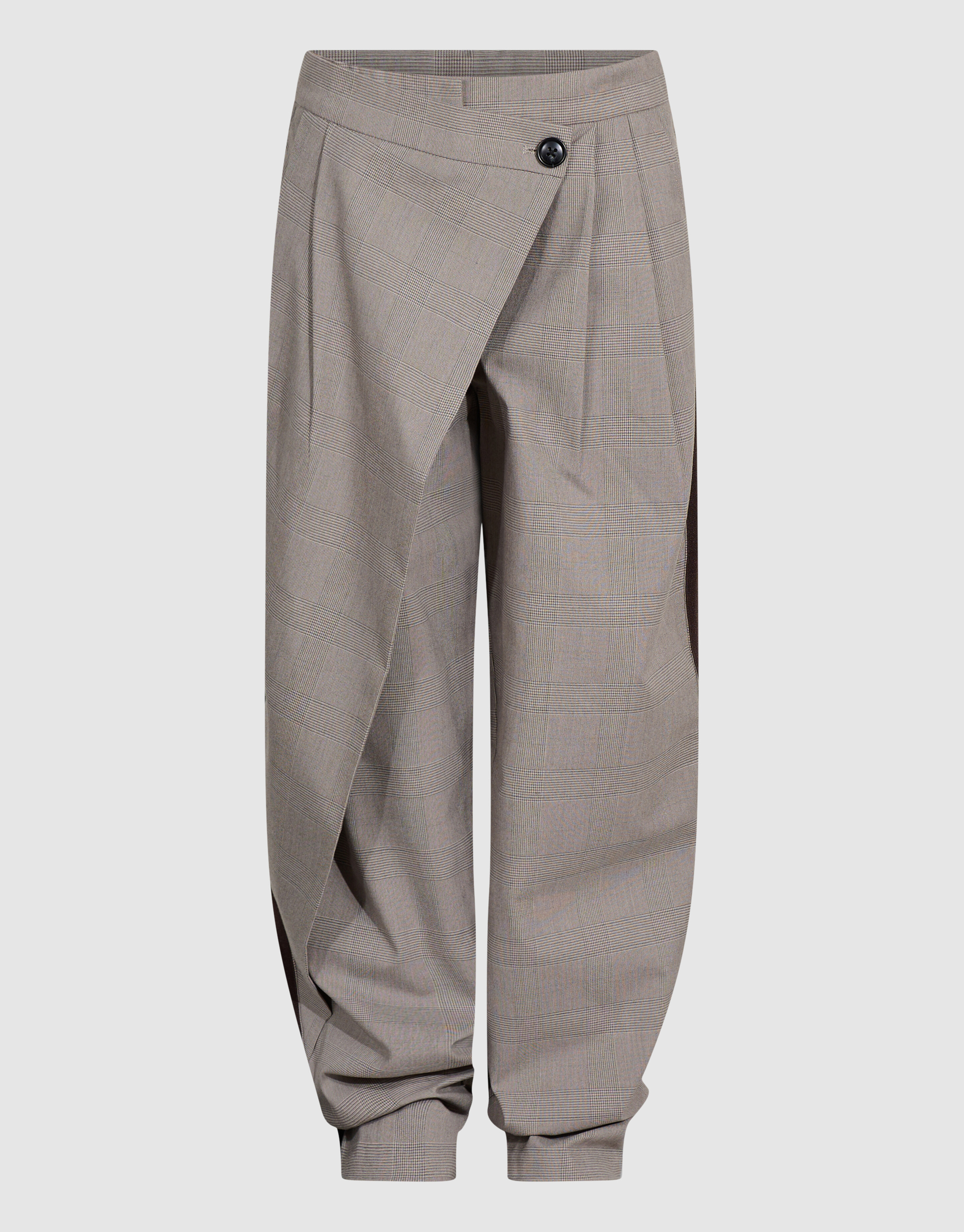 Asymmetrische Ruiten Pantalon Grijs SHOEBY GIRLS
