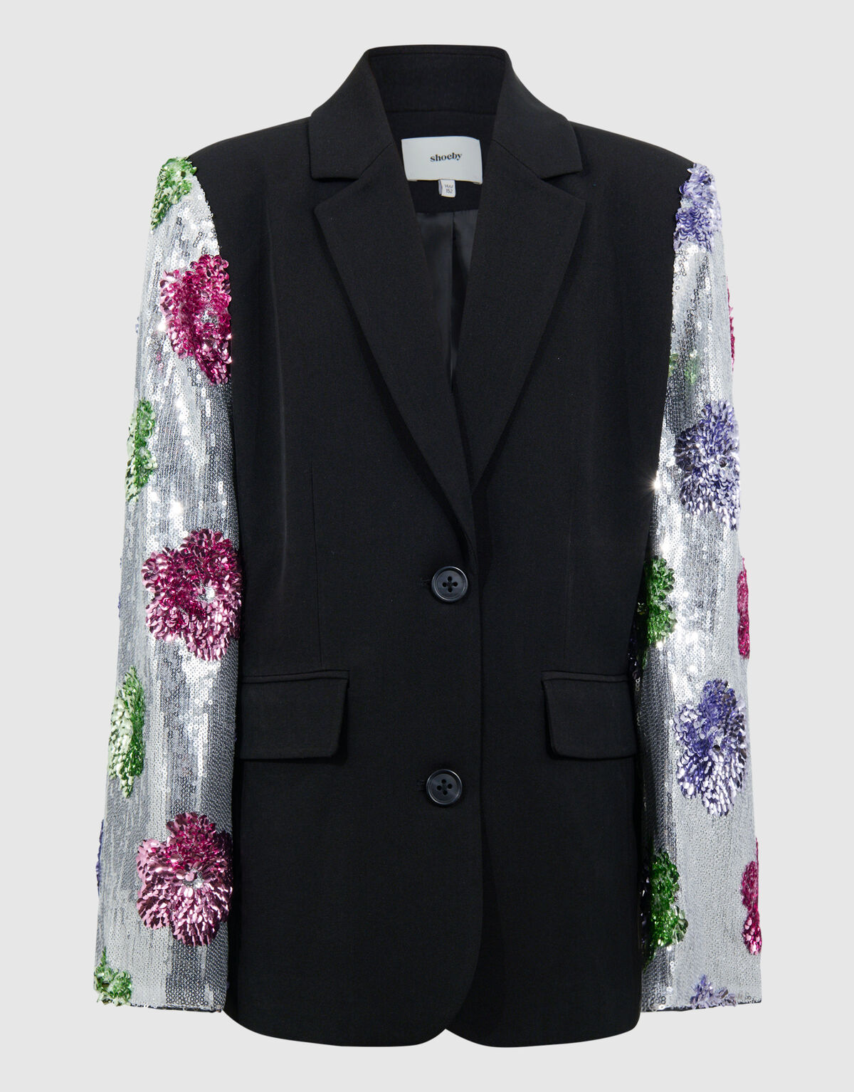 Flower Sequin Blazer Zwart SHOEBY GIRLS