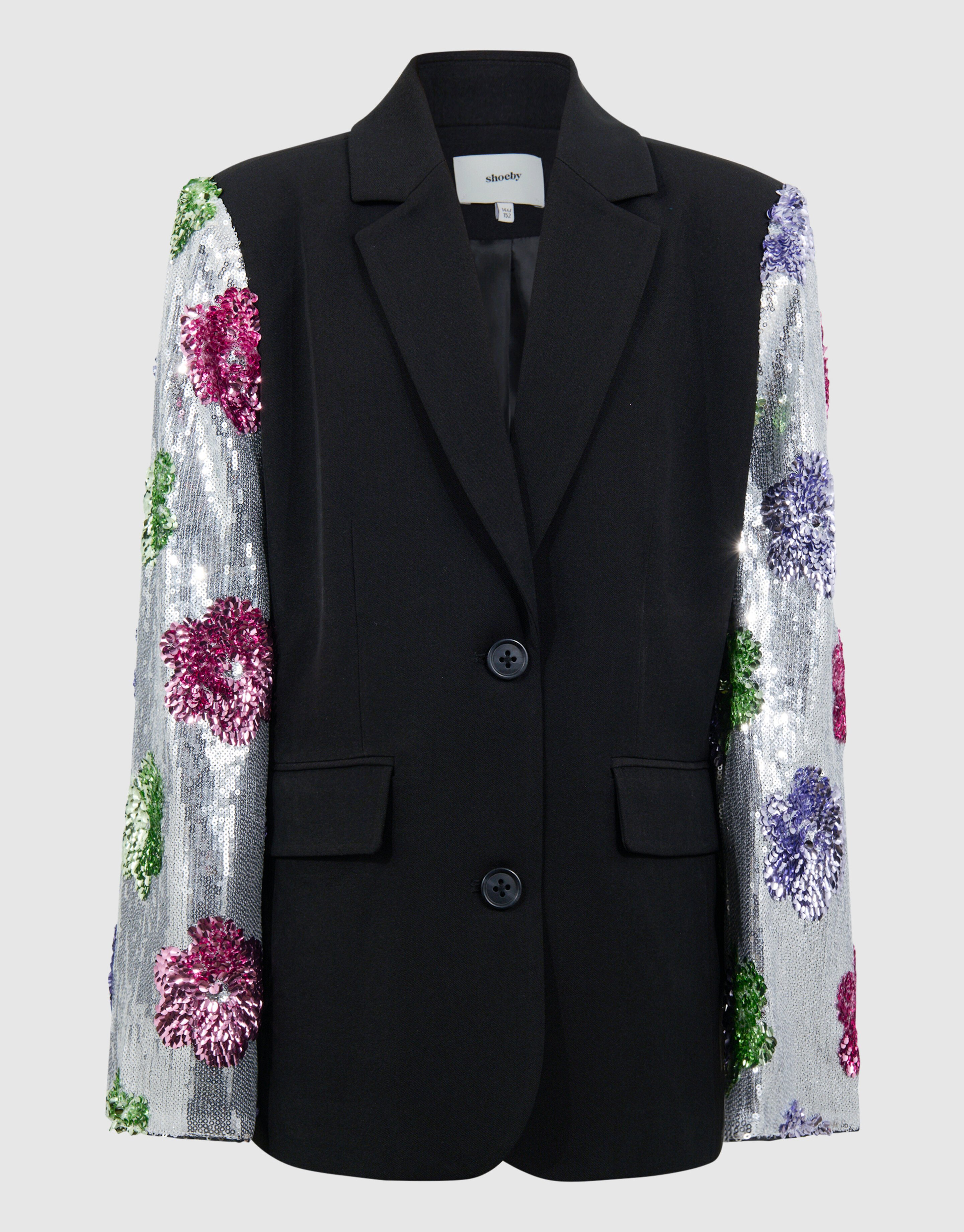 Flower Sequin Blazer Zwart SHOEBY GIRLS