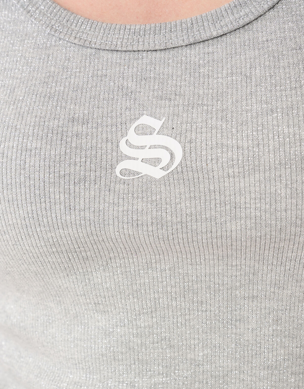 Lurex Shoeby Logo Tanktop Zilver SHOEBY WOMEN