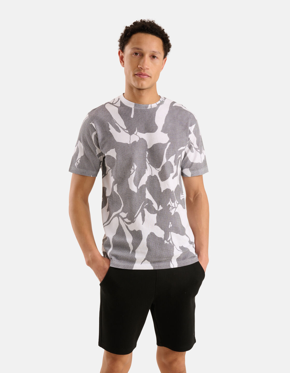 Waterprint T-shirt Grijs SHOEBY MEN