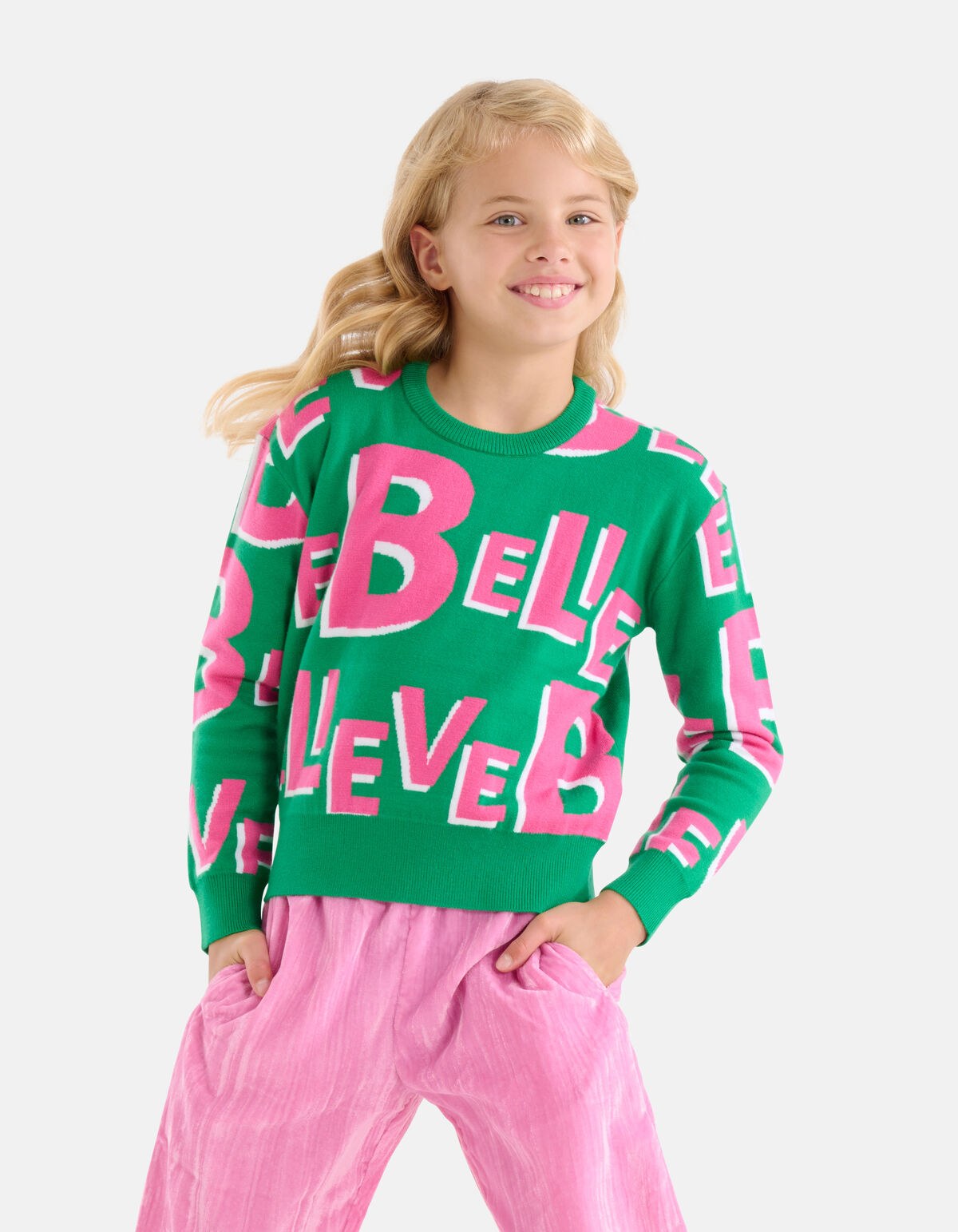 Printed Trui Groen SHOEBY GIRLS