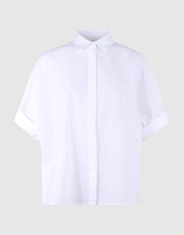 Oversized Short Sleeve Blouse Wit By Lonneke SHOEBY WOMEN