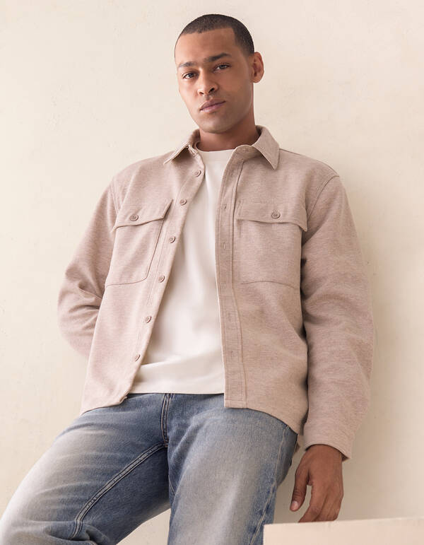 Soft Overshirt Zand SHOEBY MEN