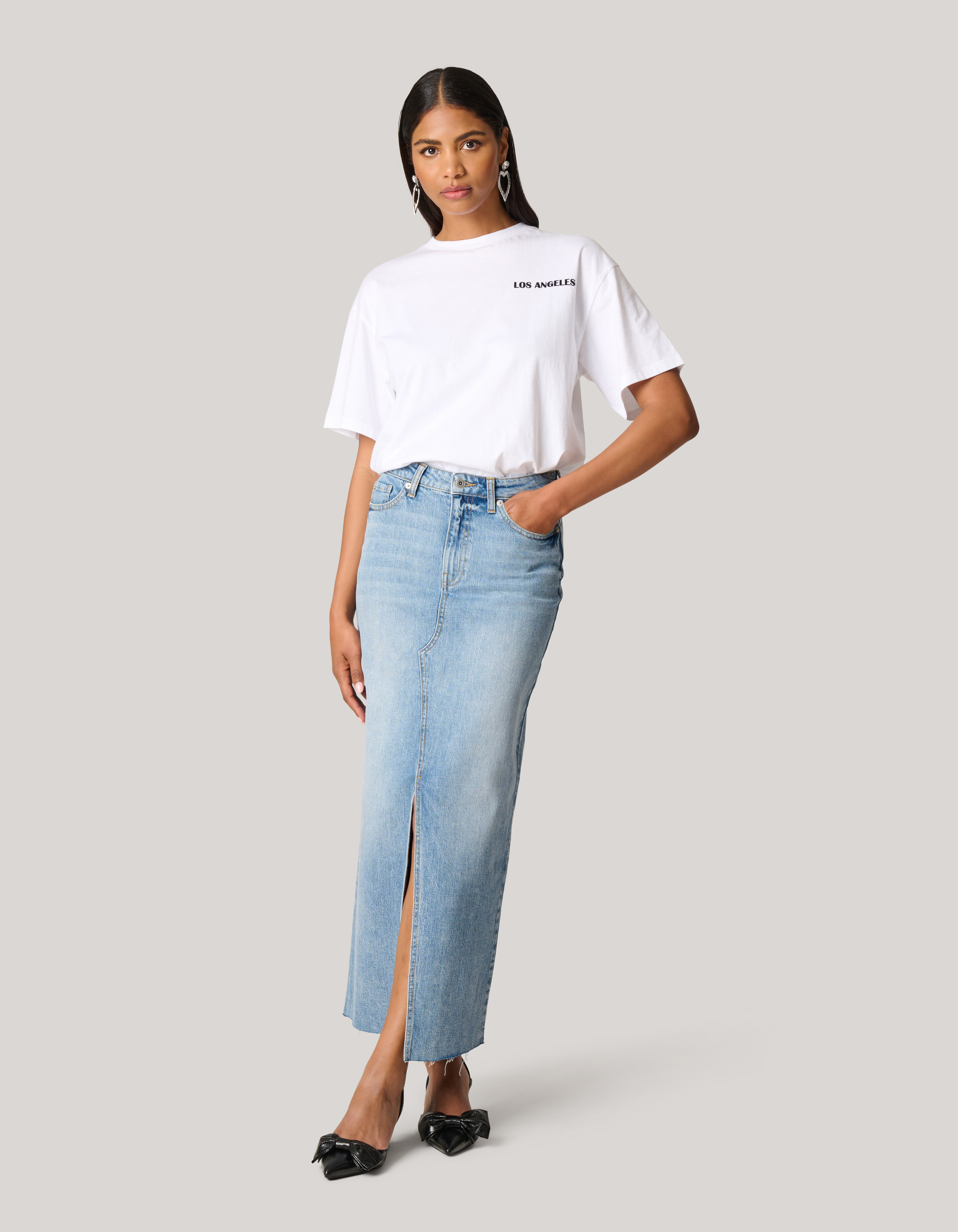 Denim Midi Rok SHOEBY WOMEN