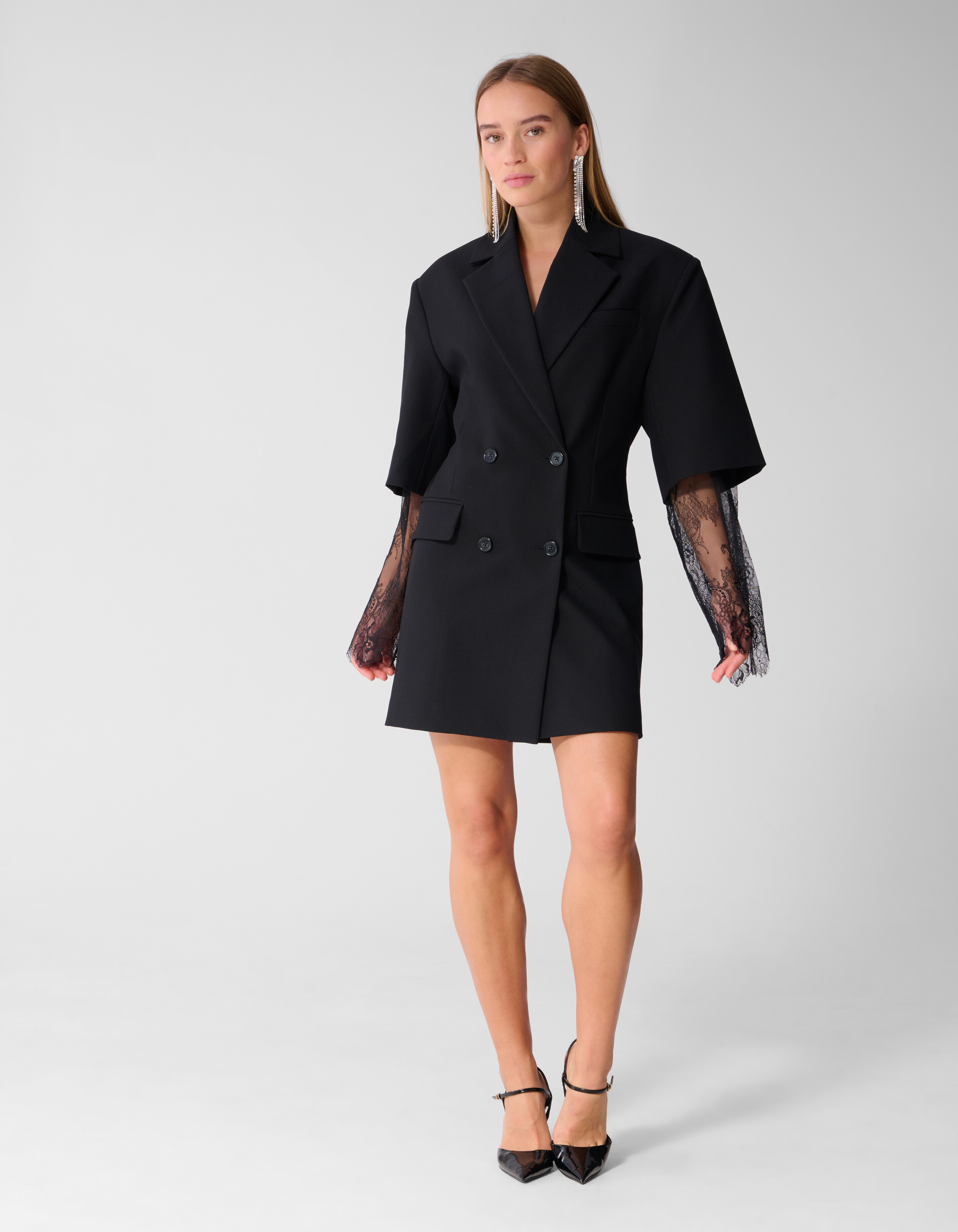 Kanten Blazer Jurk Zwart SHOEBY WOMEN