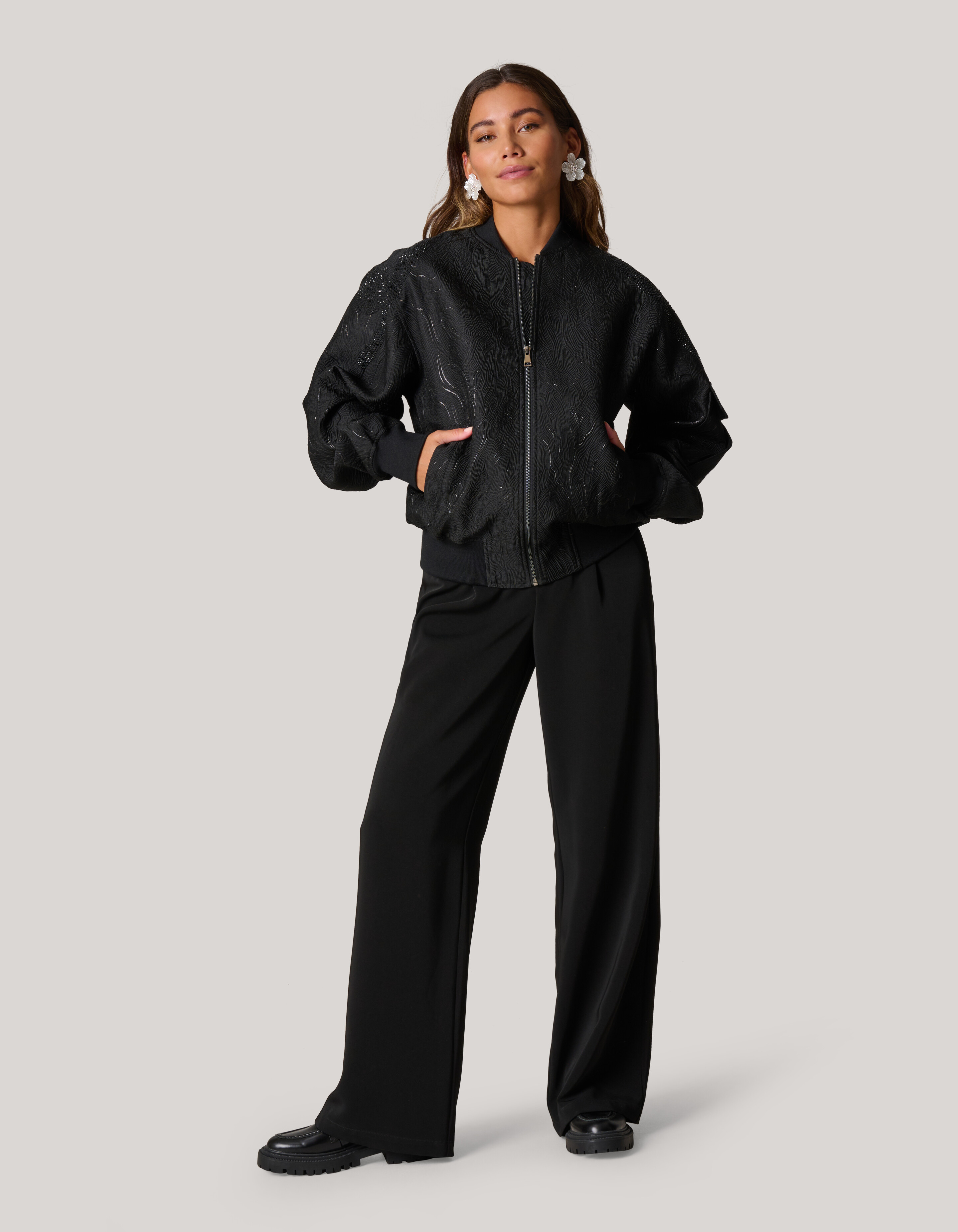 Embellished Bomber Zwart SHOEBY WOMEN