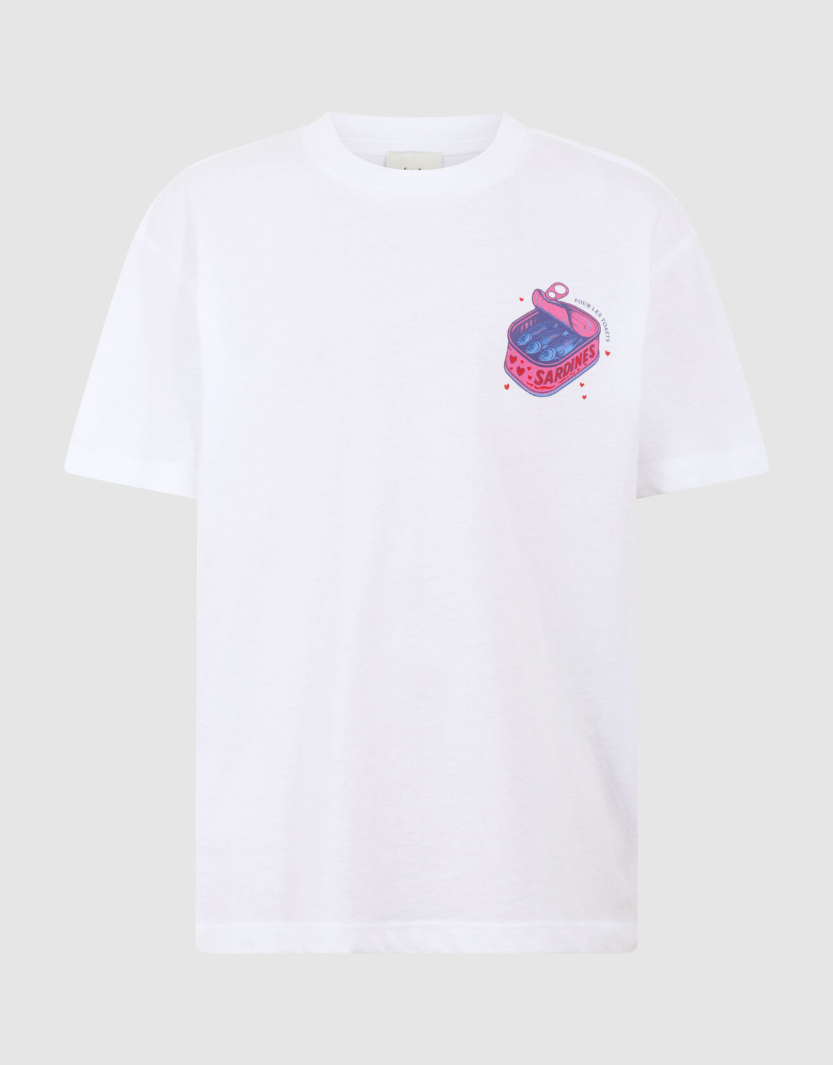 Sardines Artwork T-shirt Wit SHOEBY GIRLS
