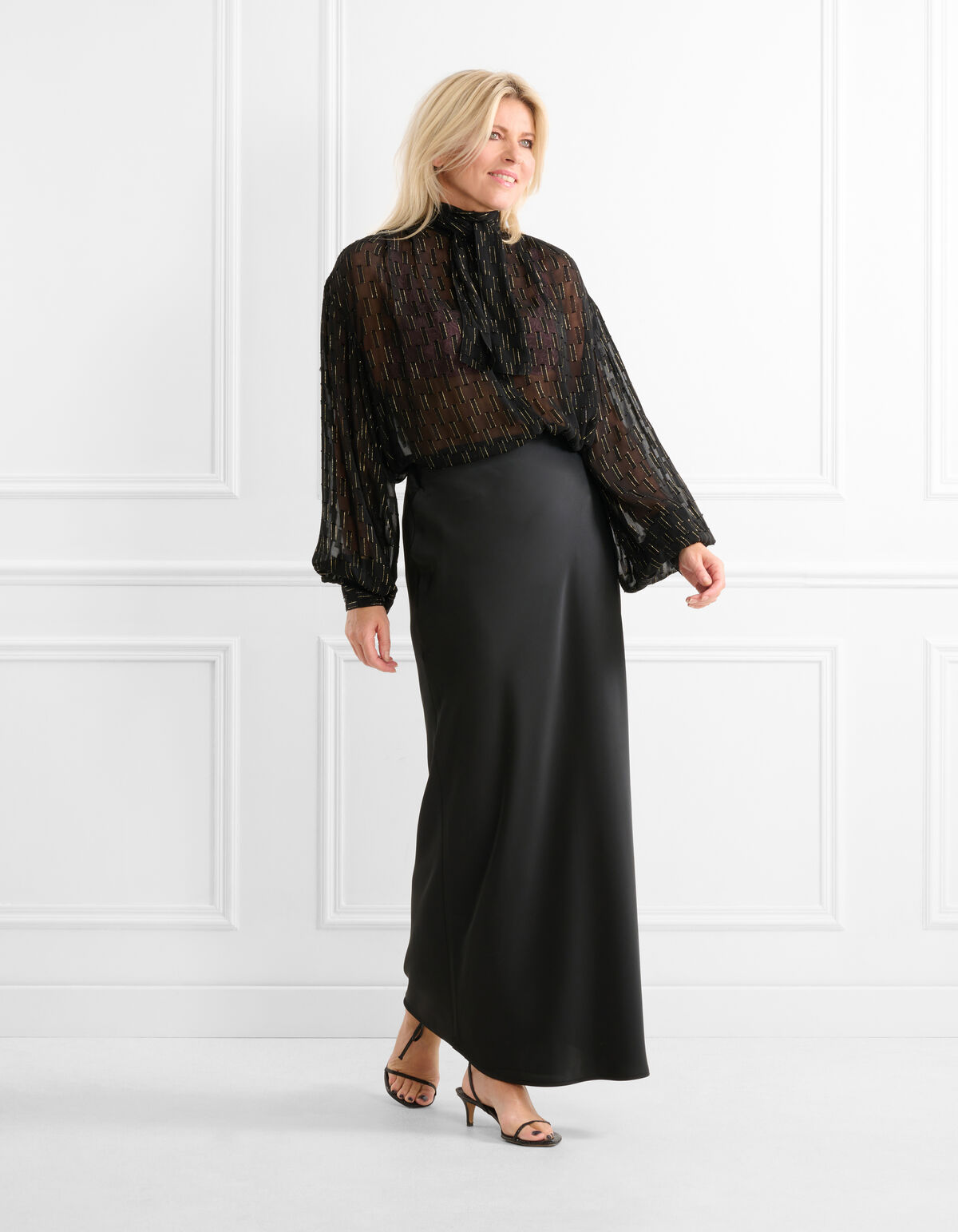 Satijnen Rok Zwart SHOEBY WOMEN