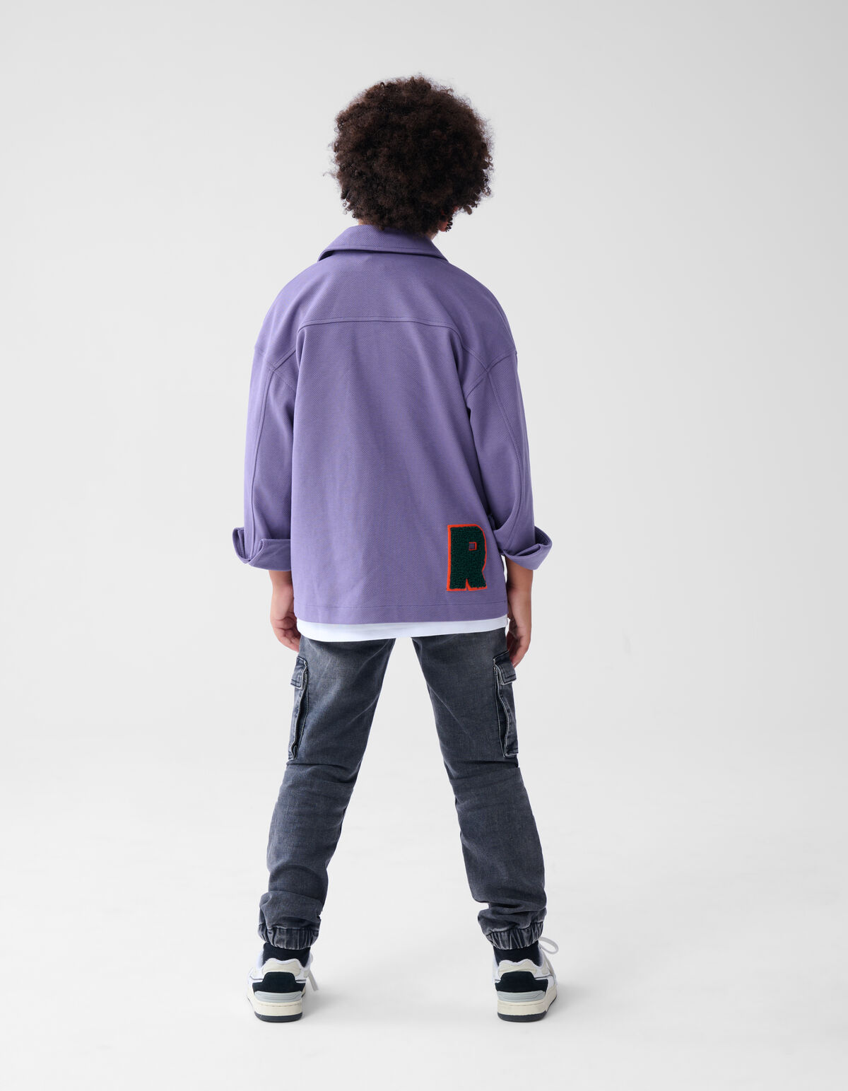 Towelling Patch Overshirt Paars SHOEBY BOYS