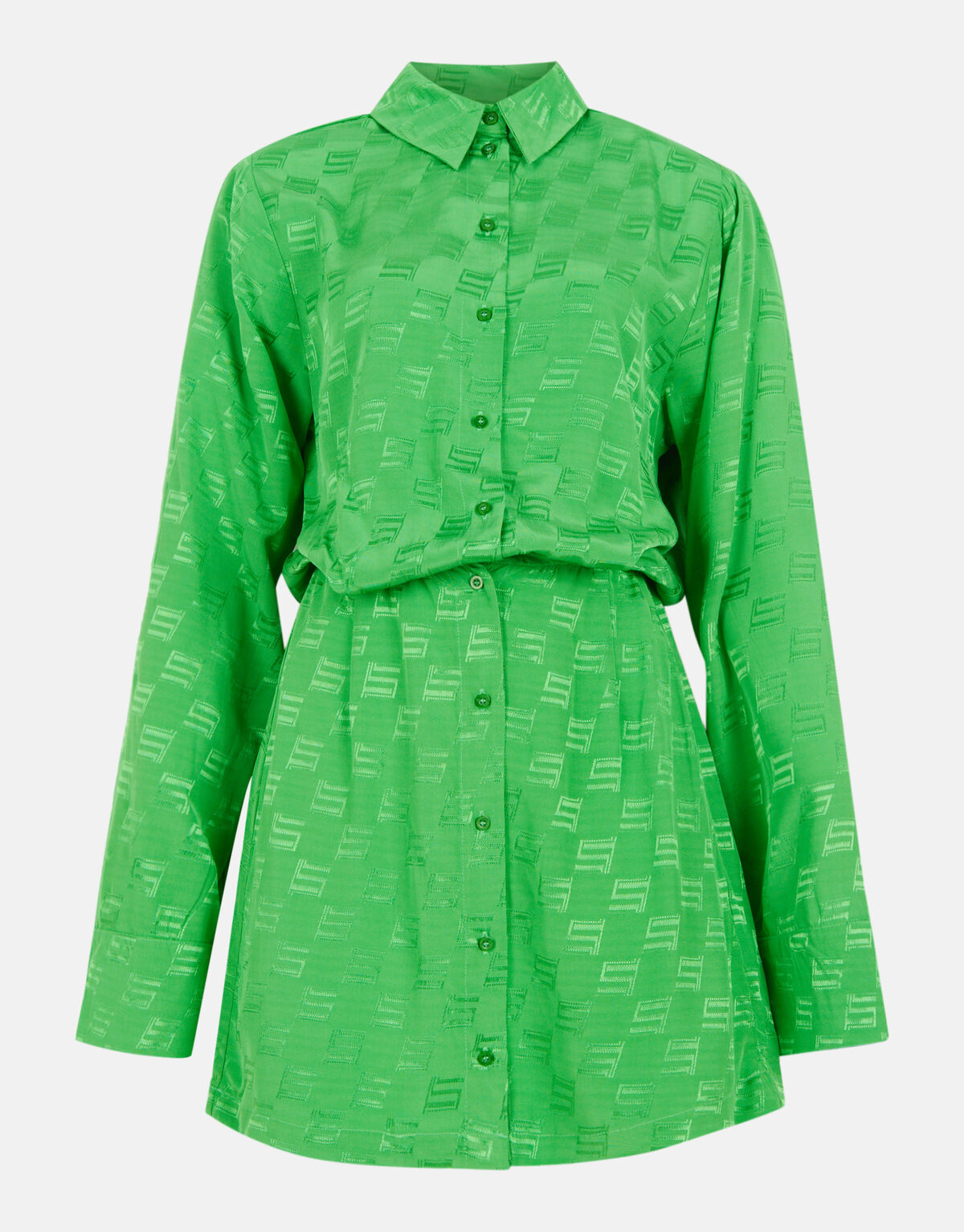 Jacquard Jurk Groen SHOEBY WOMEN