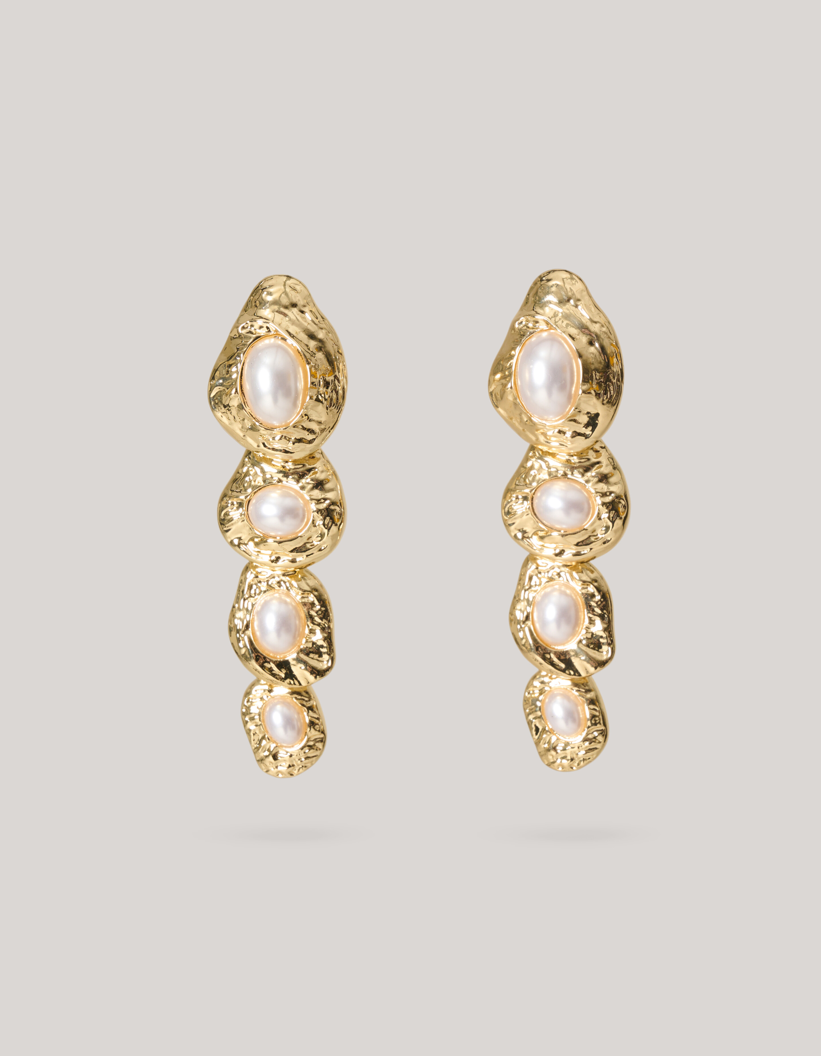 Hammered Parel Oorbellen Goud SHOEBY ACCESSOIRES