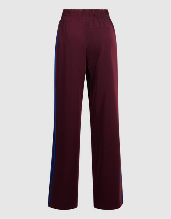 Sporty Wide Leg Broek Donkerrood SHOEBY WOMEN