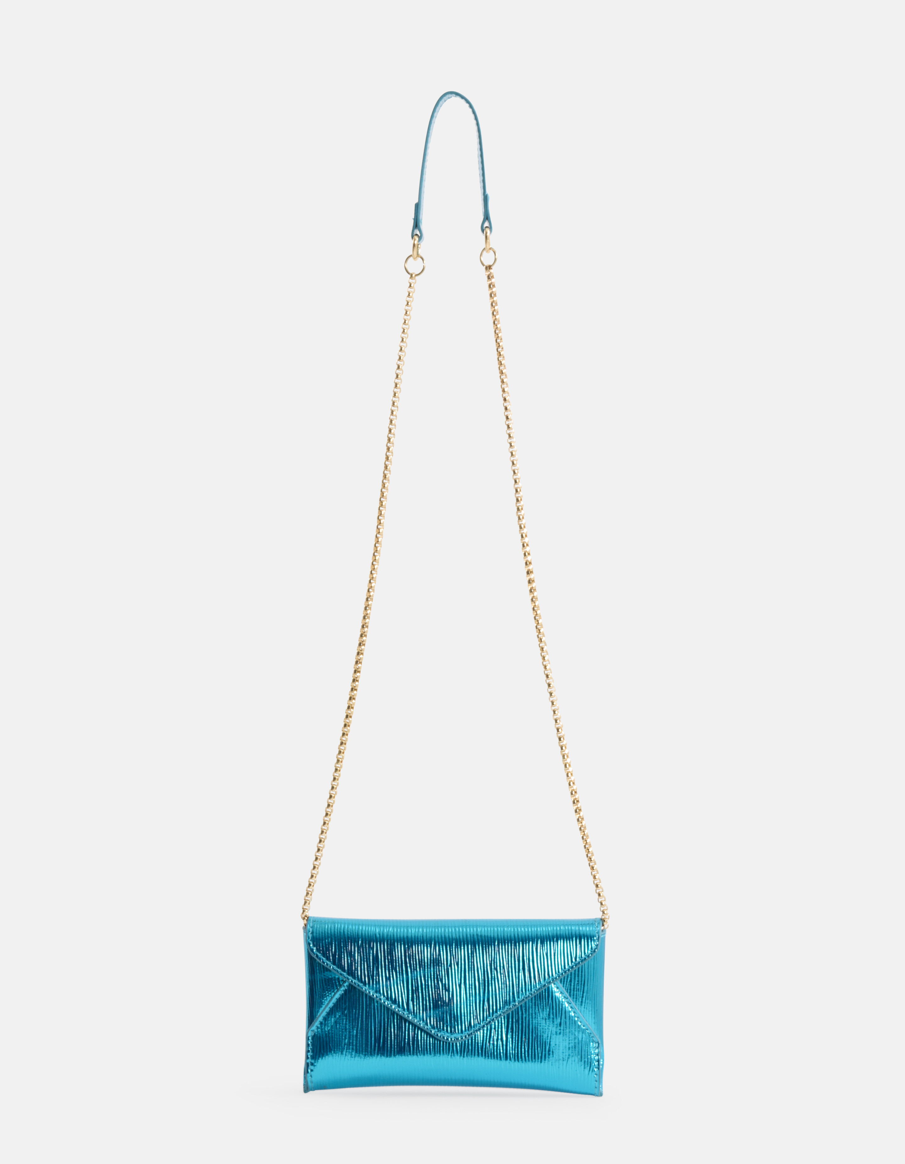 Metallic Clutch Blauw SHOEBY ACCESSOIRES