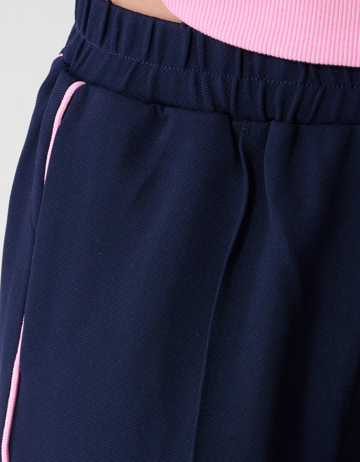 Sporty Piping Wide Leg Fit Broek Donkerblauw SHOEBY GIRLS