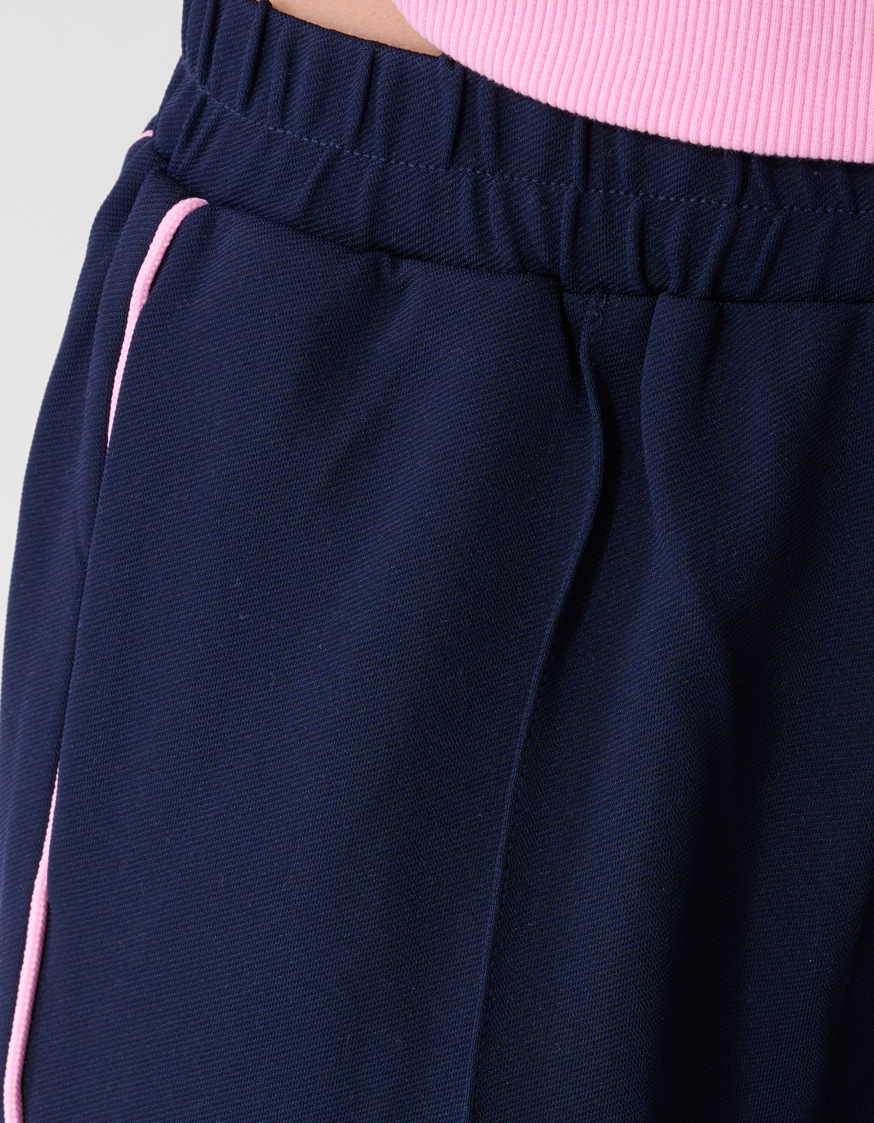 Sporty Piping Wide Leg Fit Broek Donkerblauw SHOEBY GIRLS