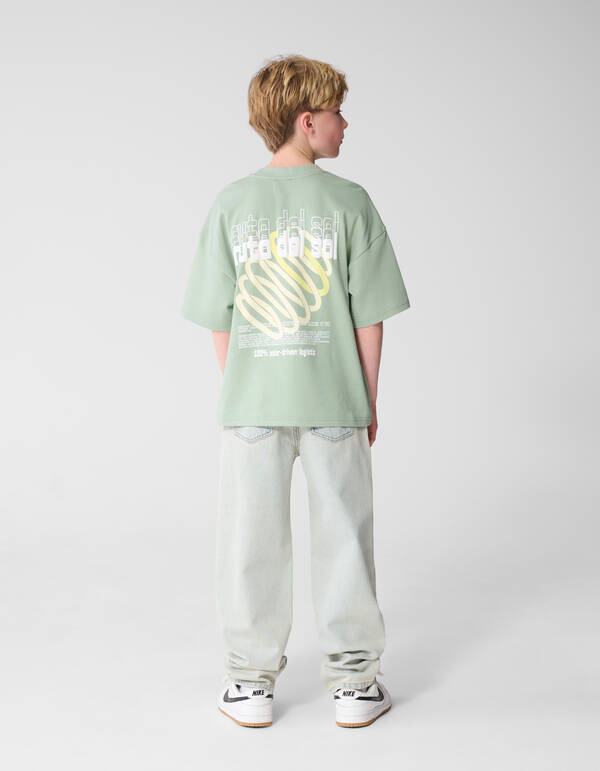 Del Sol Artwork T-shirt Lichtgroen SHOEBY BOYS