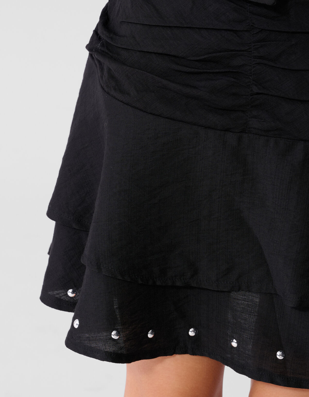 Ruffle Stud Rok Zwart SHOEBY GIRLS
