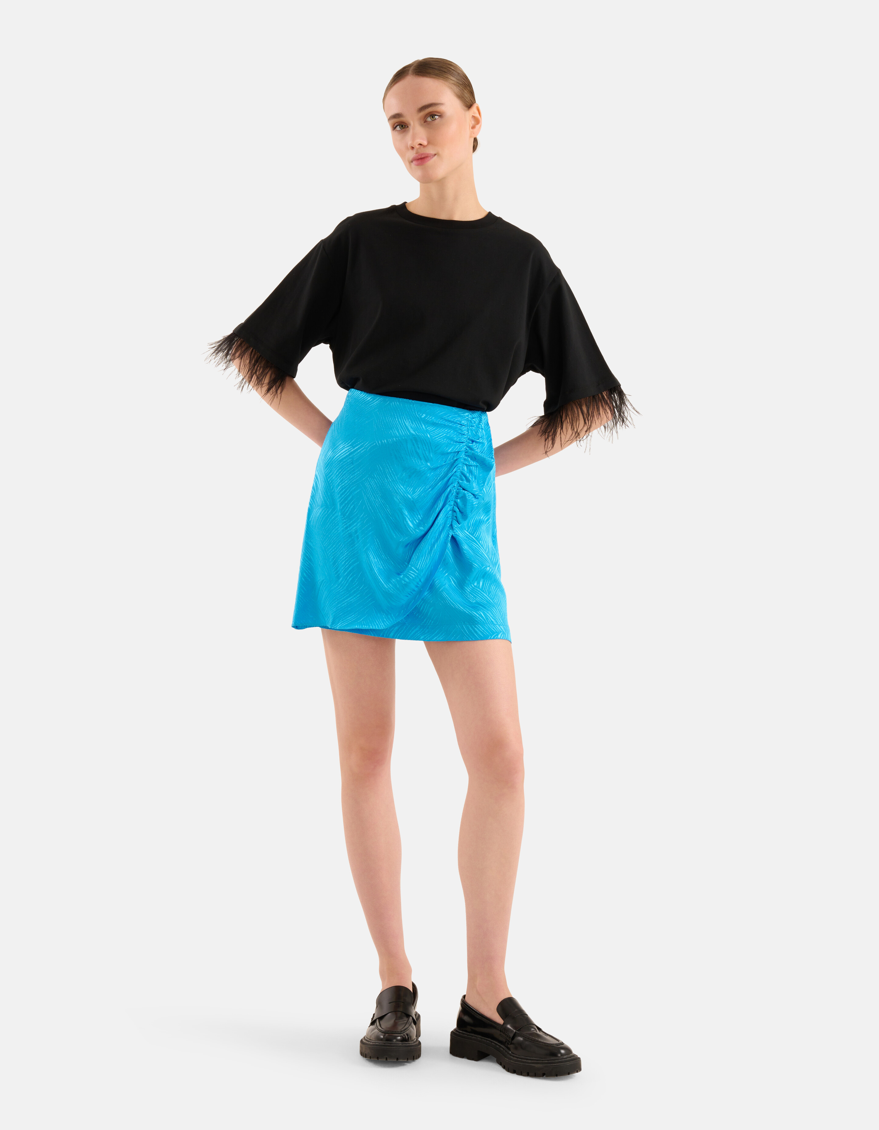 Jacquard Rok Blauw SHOEBY WOMEN