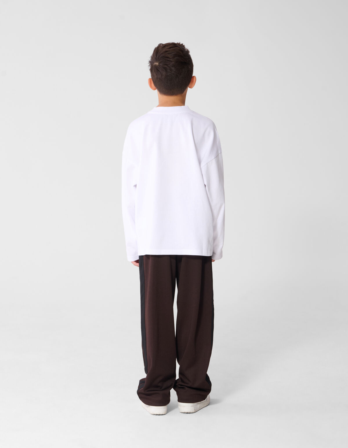 Track Wide Leg Fit Broek Donkerbruin SHOEBY BOYS