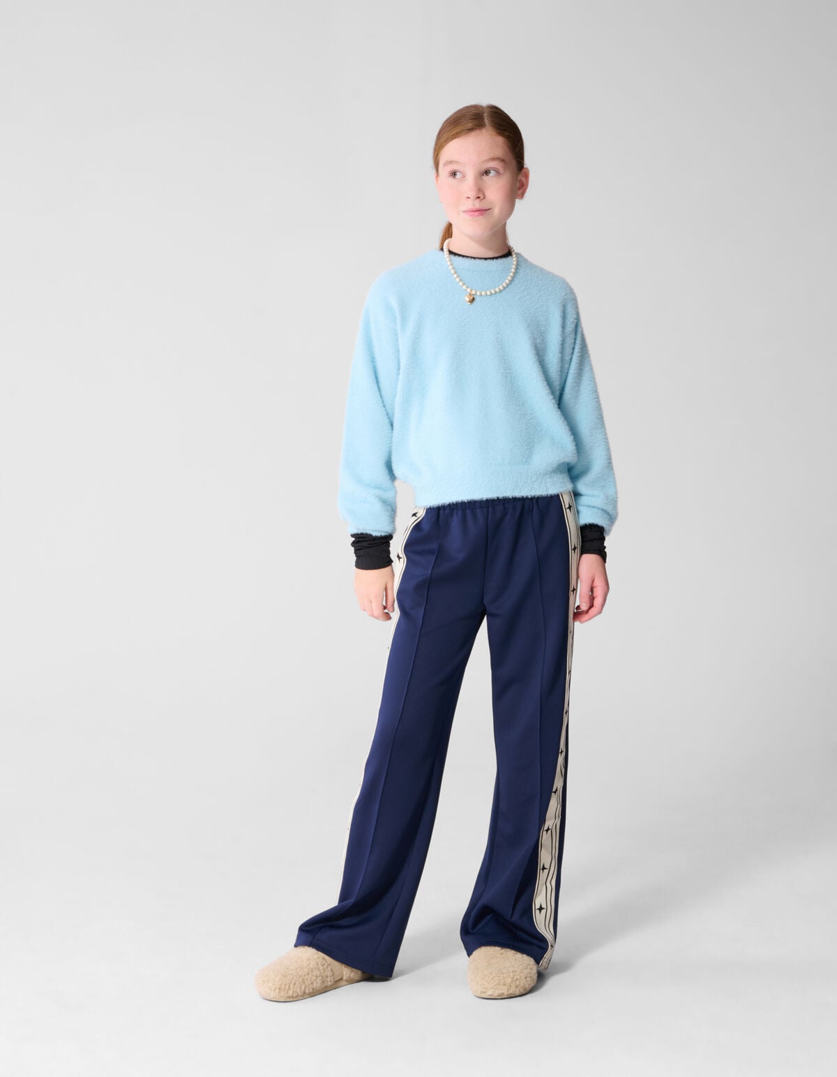 Wide Tape Broek Donkerblauw SHOEBY GIRLS