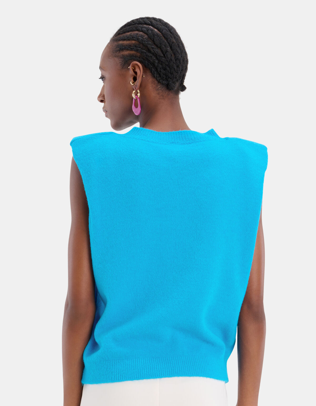 Sleeveless Colour Knit Top EKSEPT