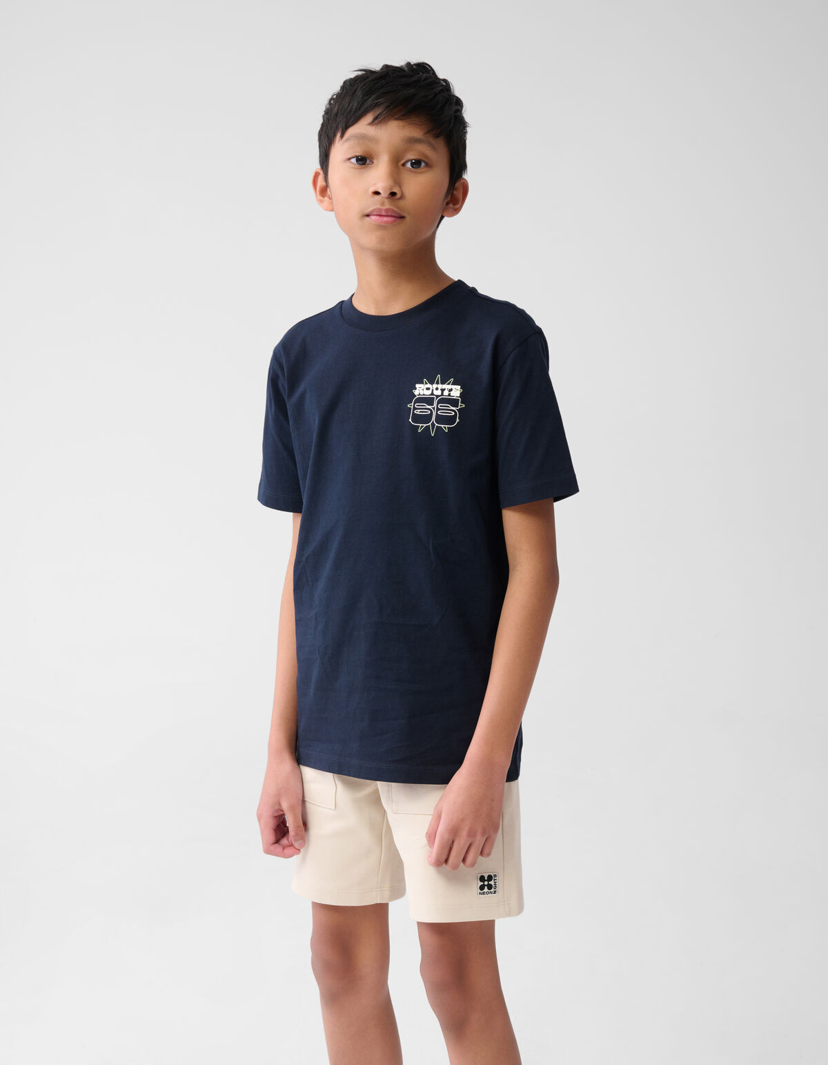 Tekst T-shirt Donkerblauw SHOEBY BOYS