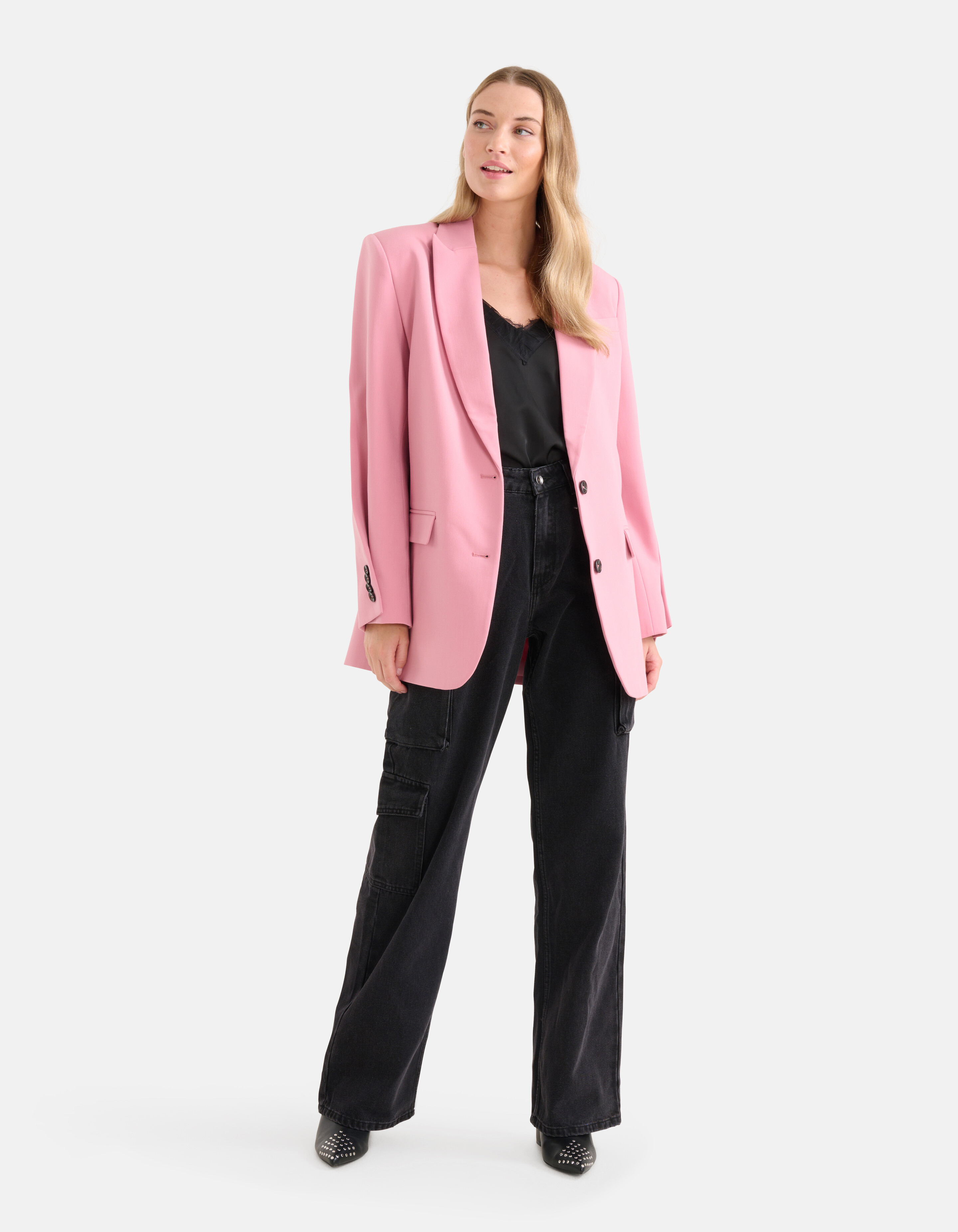 Oversized Deconstructed Blazer Roze SHOEBY WOMEN