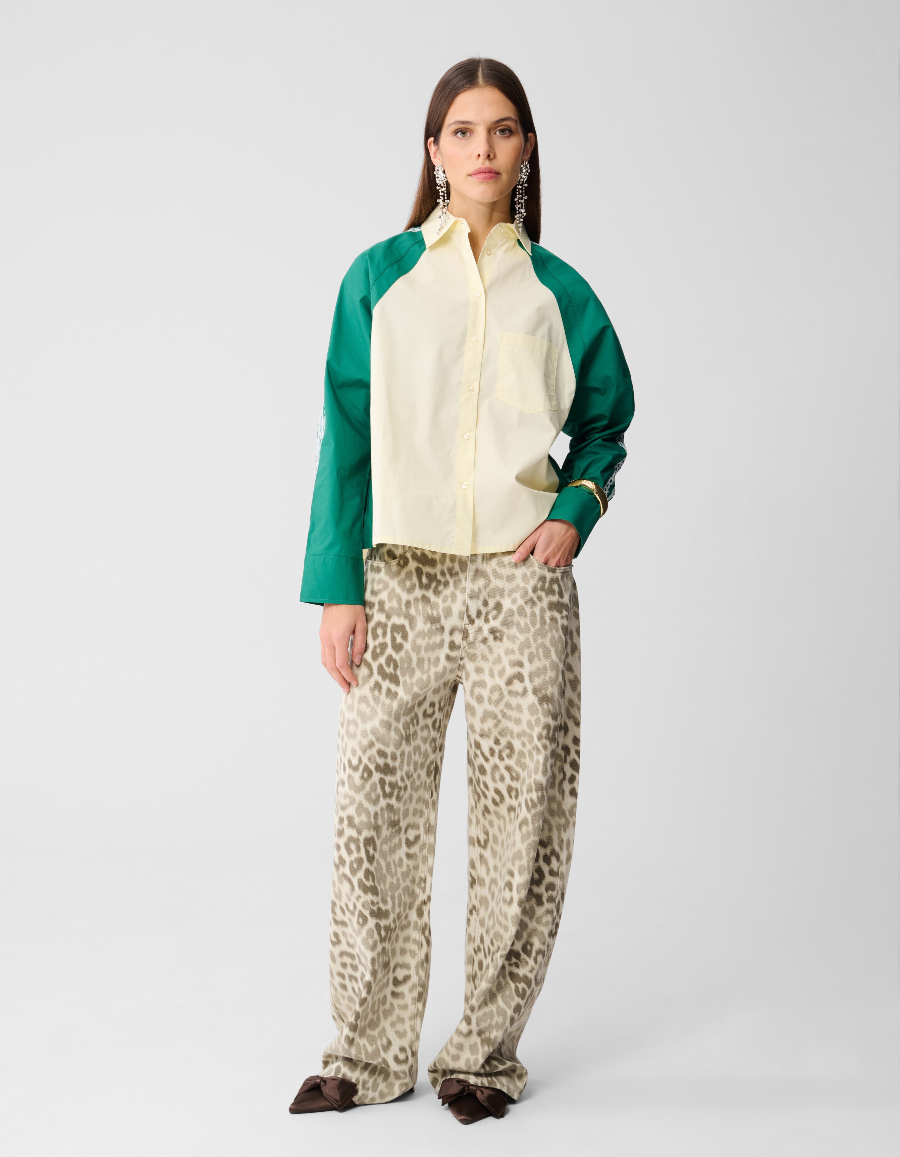 Kanten Blouse Lichtgeel SHOEBY WOMEN