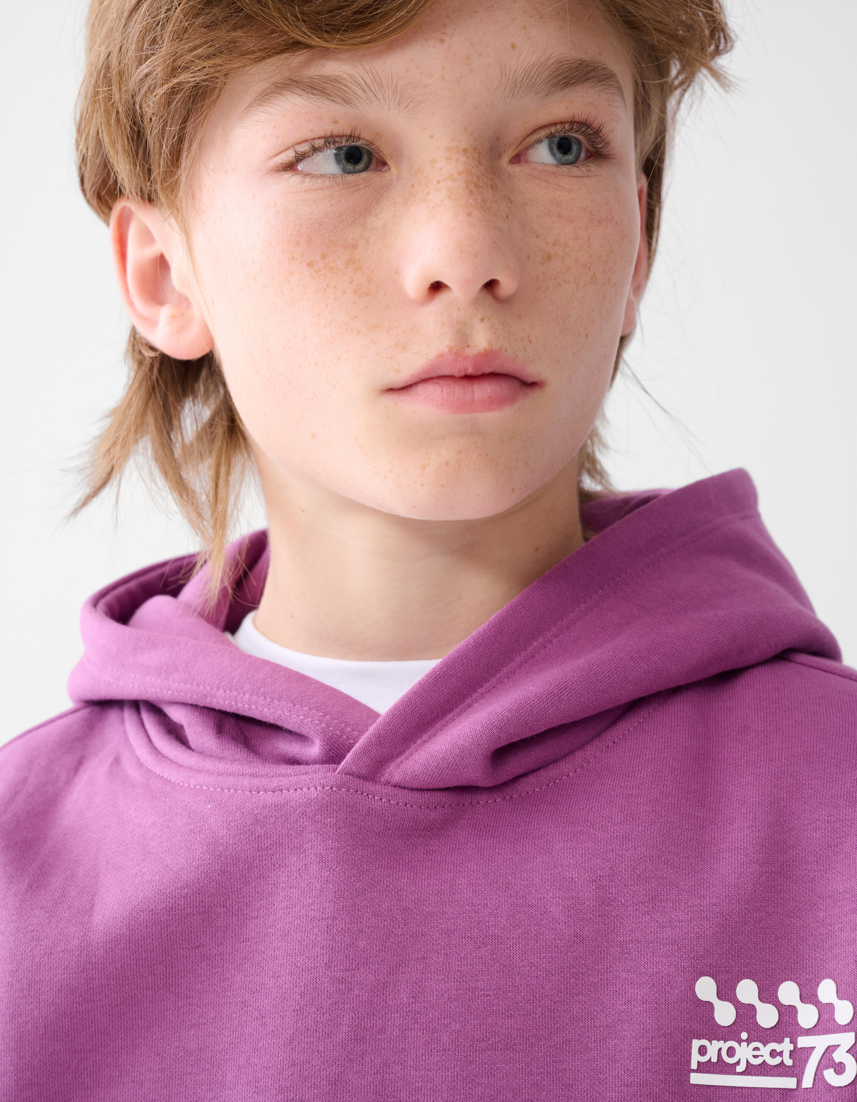 Basis Tekst Hoodie Paars SHOEBY BOYS