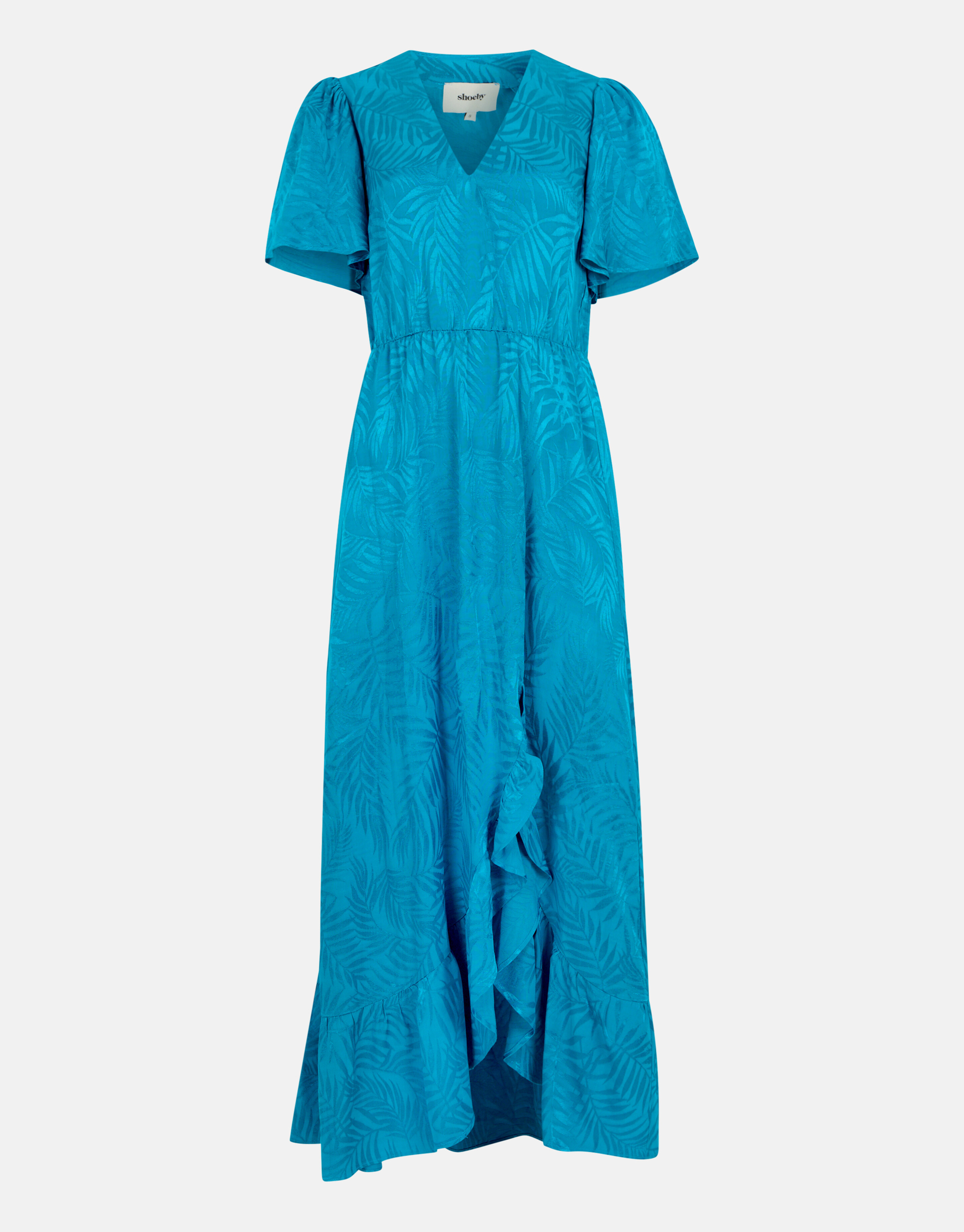 Jacquard Maxi Jurk Blauw SHOEBY WOMEN