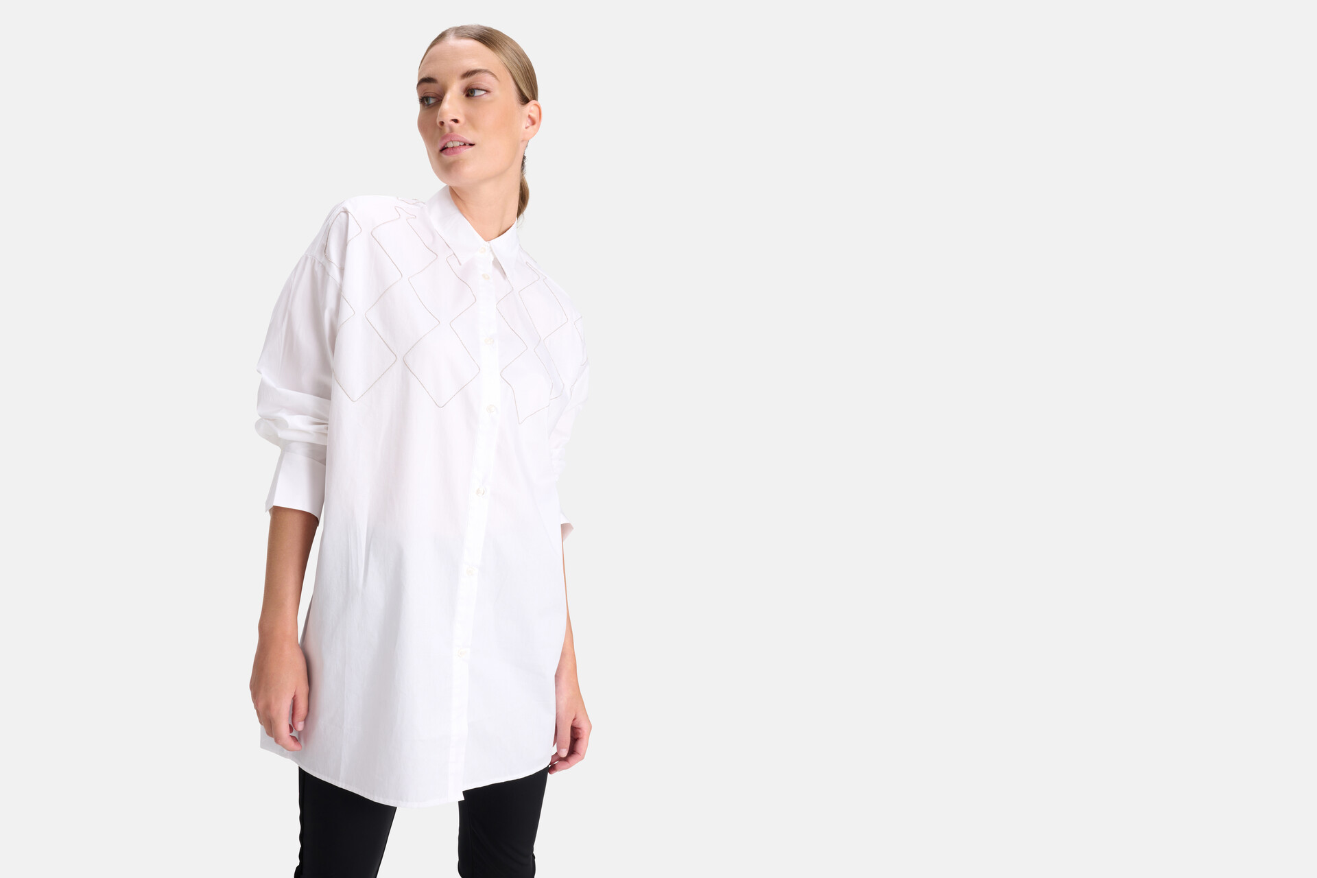 Chain Poplin Blouse Wit By Mieke SHOEBY WOMEN