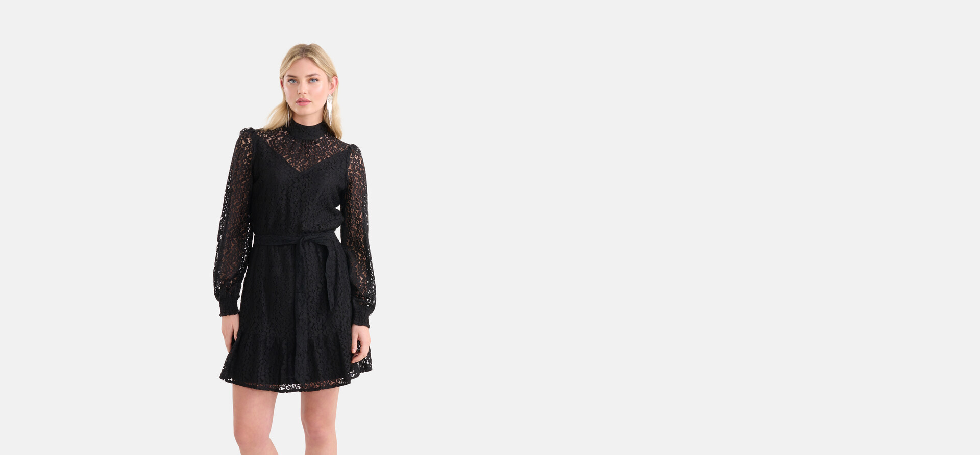 Kanten Jurk Zwart SHOEBY WOMEN