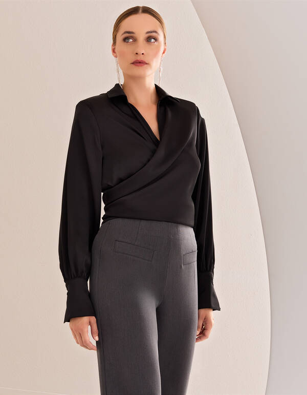 Knot Blouse Zwart By Mieke SHOEBY WOMEN