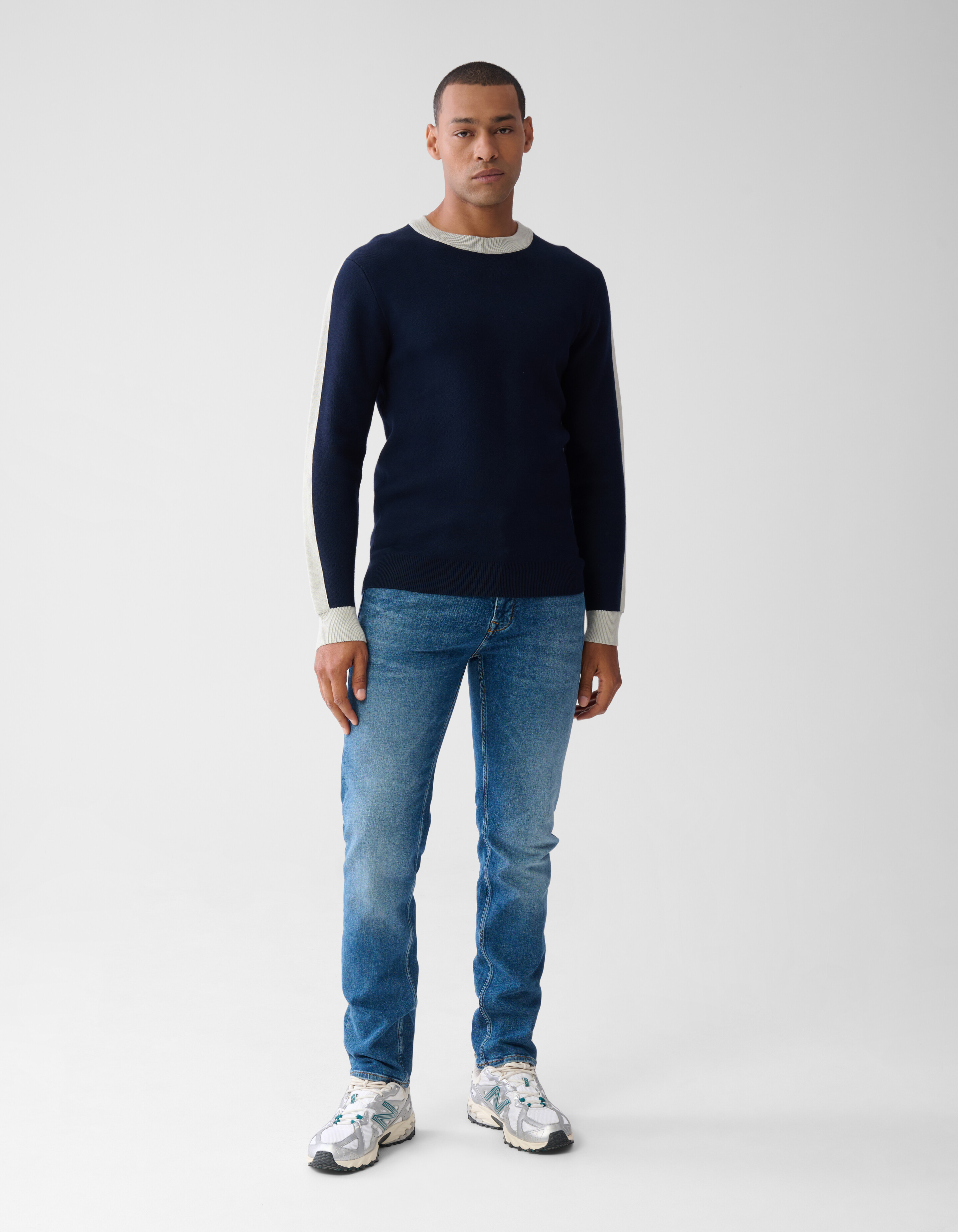 Contrast Trui Donkerblauw SHOEBY MEN