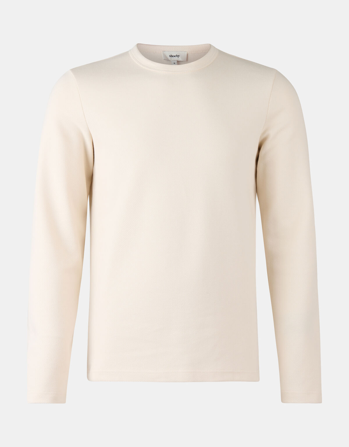 Gestructureerd T-shirt Gebroken Wit SHOEBY MEN