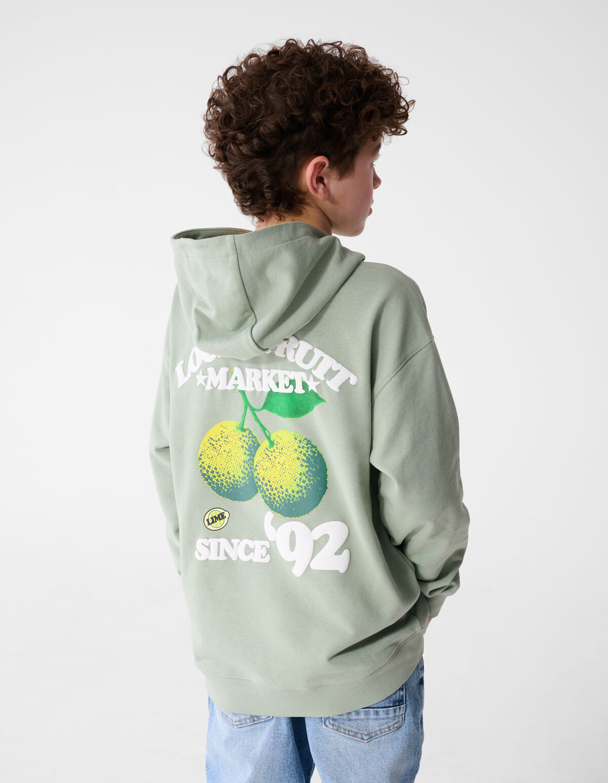 Market Artwork Hoodie Lichtgroen SHOEBY BOYS