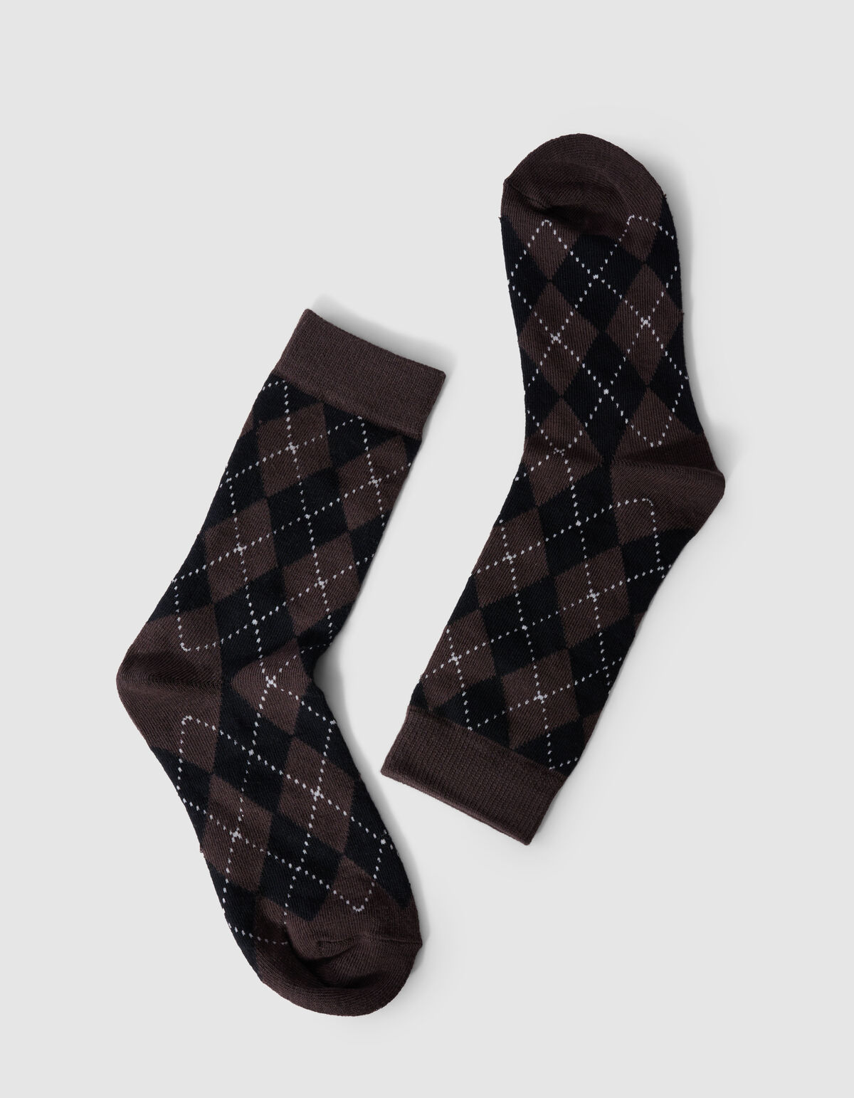 Ruiten Sokken Zwart/Donkerbruin SHOEBY ACCESSOIRES