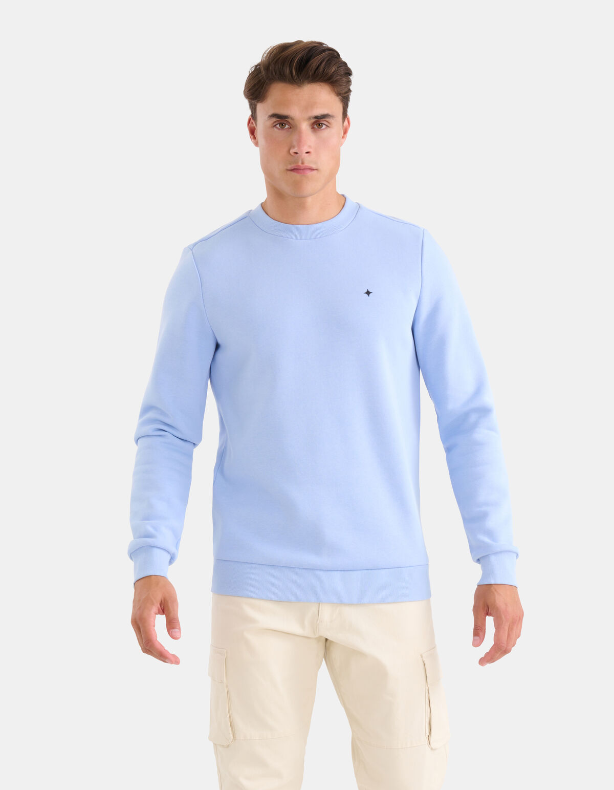 Sparkle Sweater Lichtblauw SHOEBY MEN