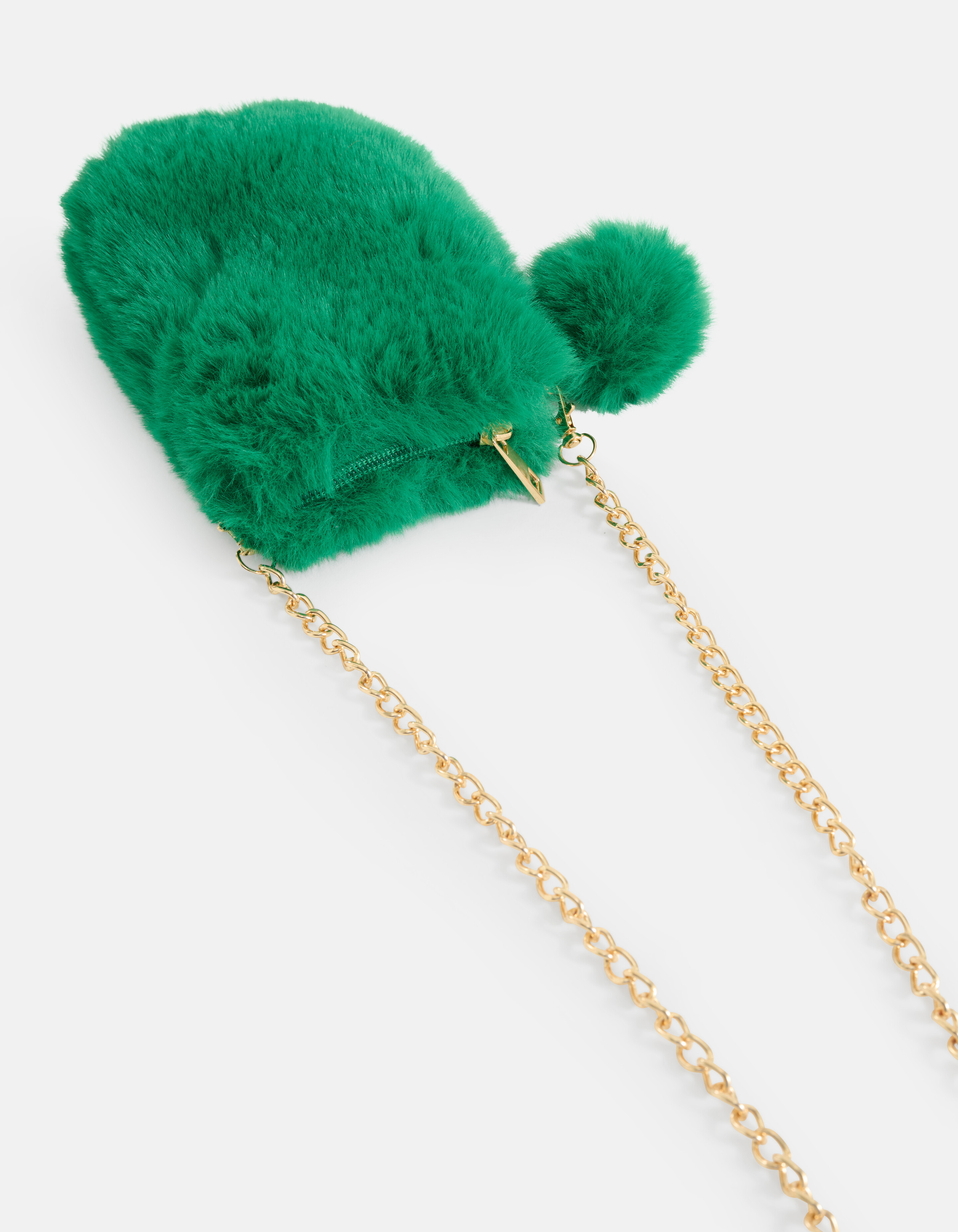 Faux Fur Telefoontas Groen SHOEBY ACCESSOIRES