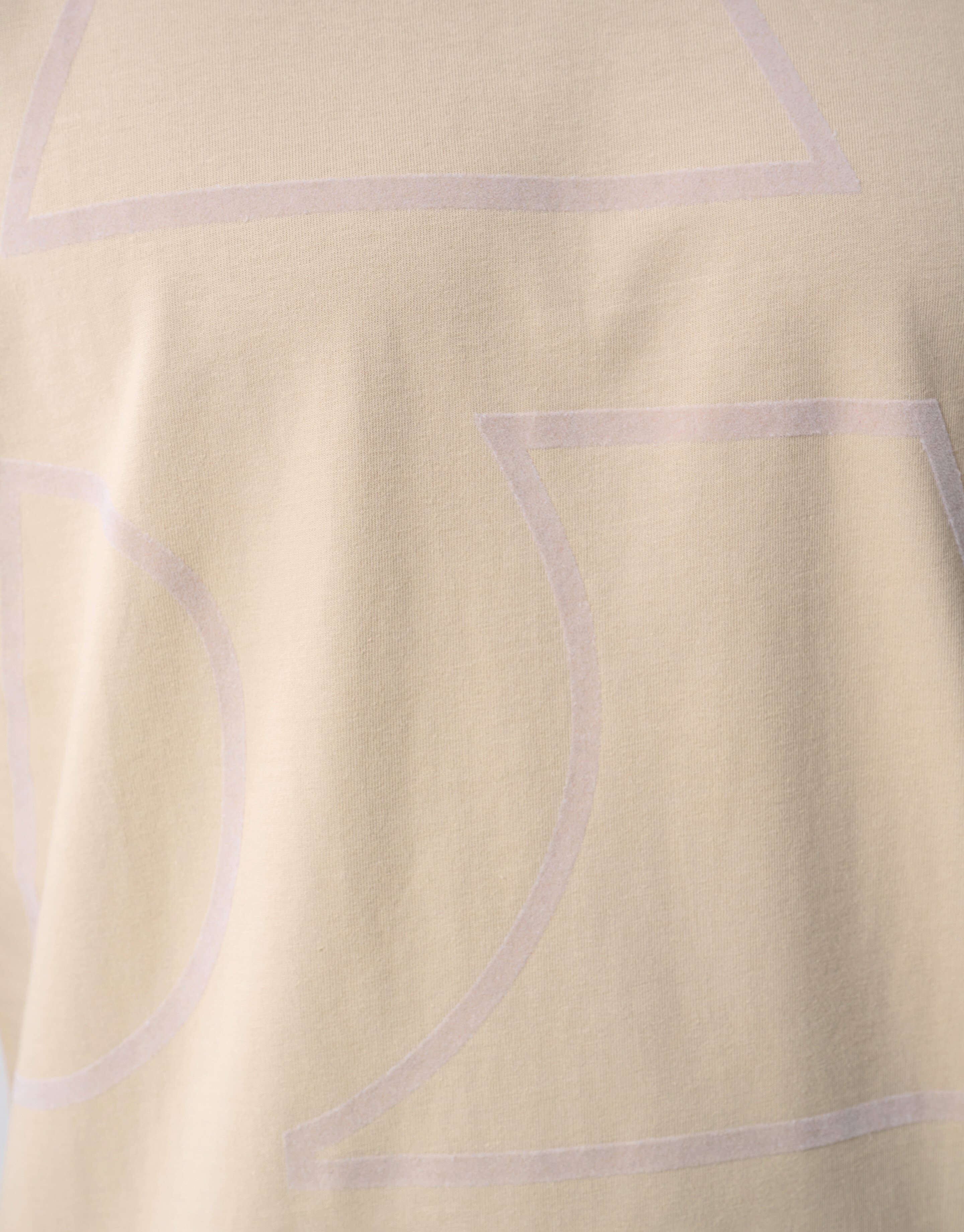 Flock Line Artwork T-shirt Zand SHOEBY MEN